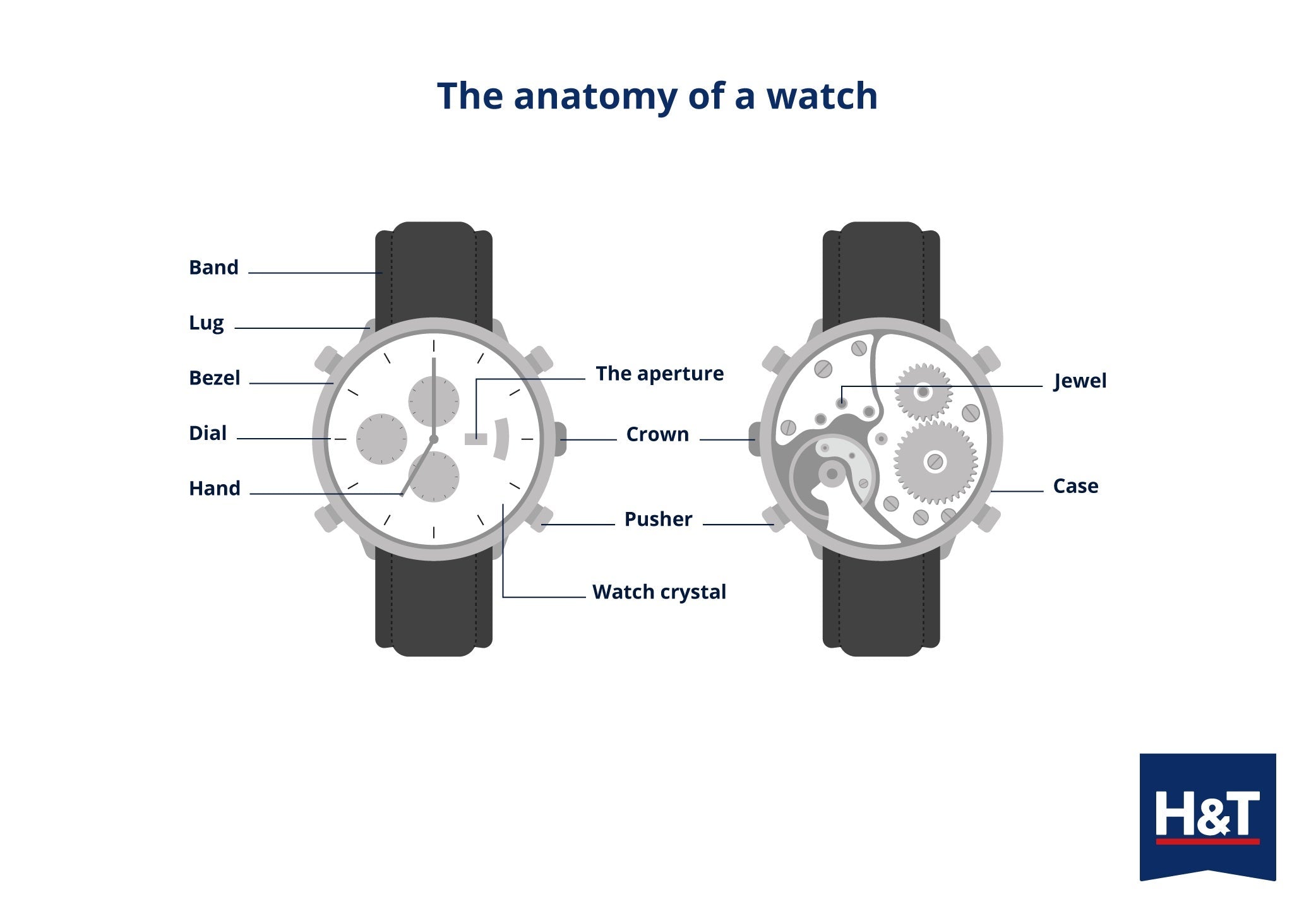 Watch anatomy guide: Parts of a watch – H&T