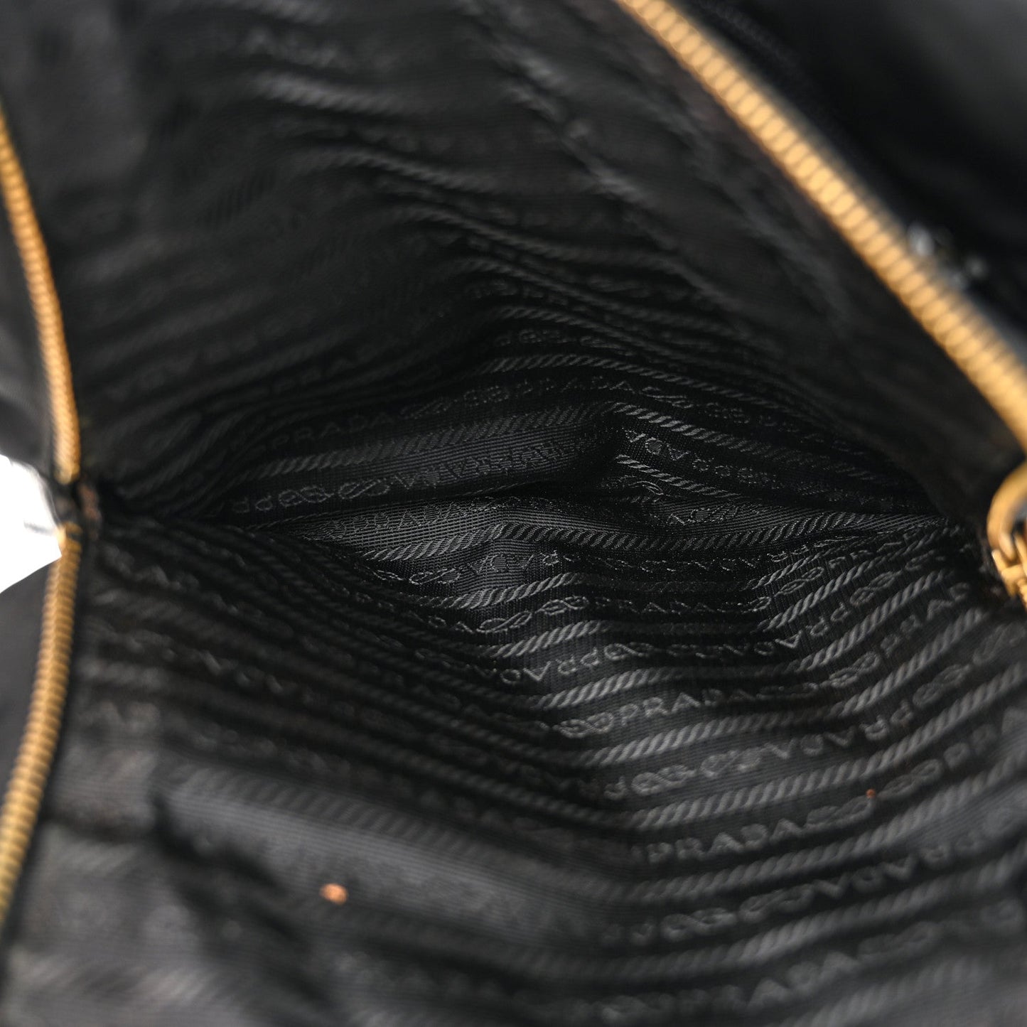 Prada Embossed Logo Chain Nappa Leather Bag - Black