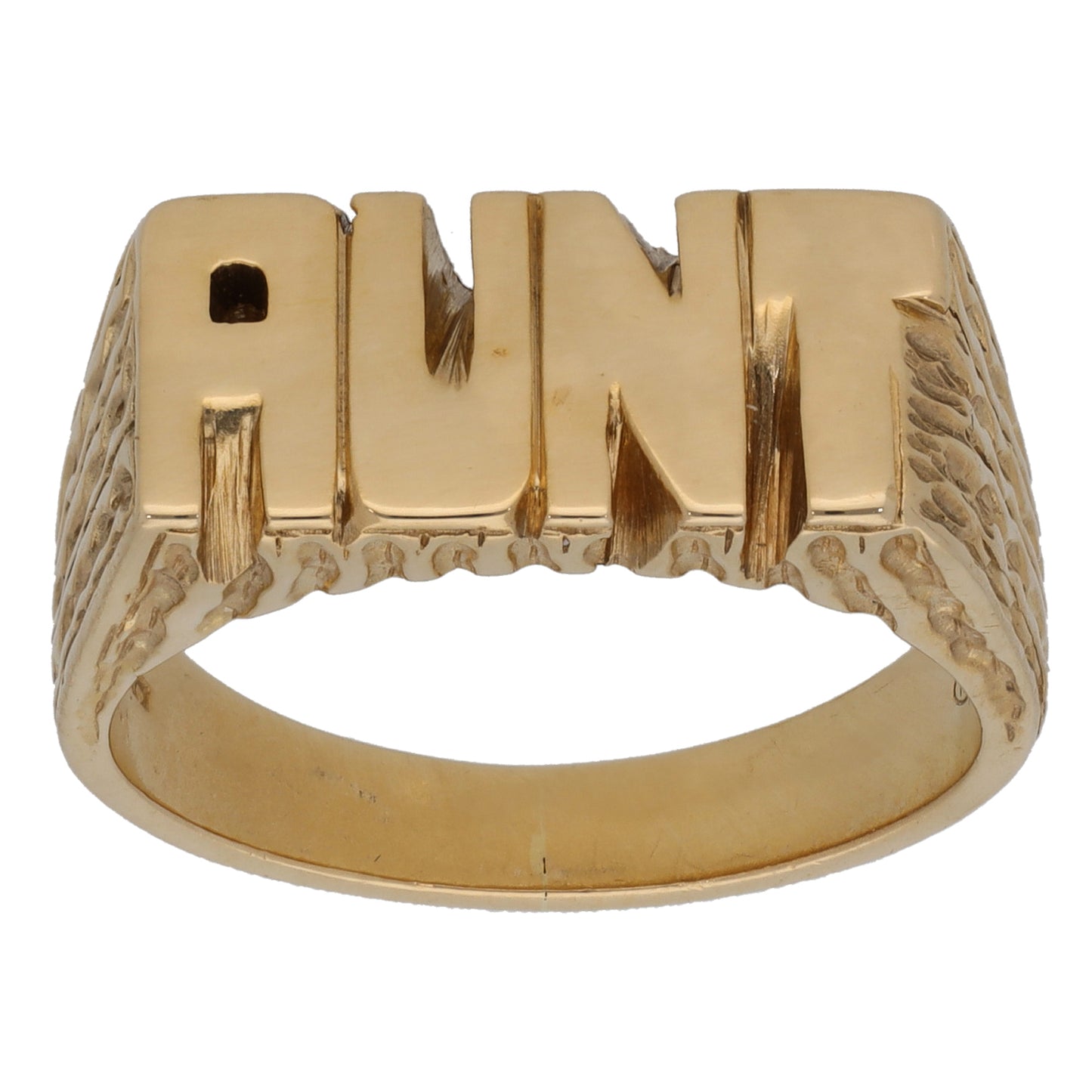 9ct Gold Aunt Ring Size R