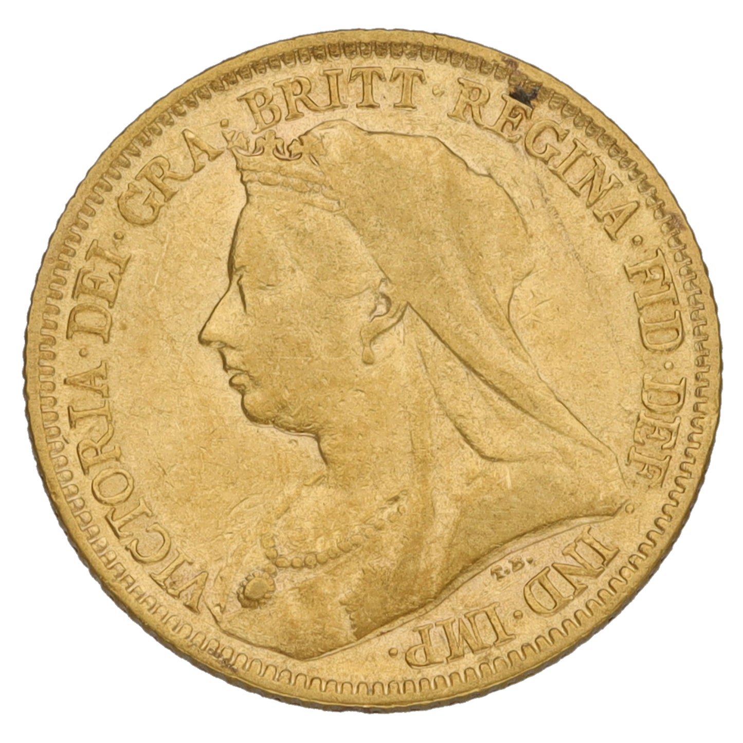 22ct Gold Queen Victoria Half Sovereign Coin 1893