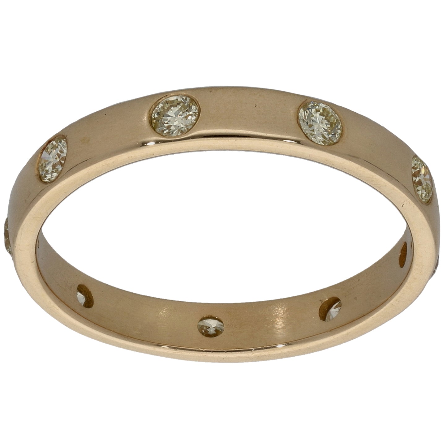14ct Gold 0.45ct Diamond Alternative Ring Size P