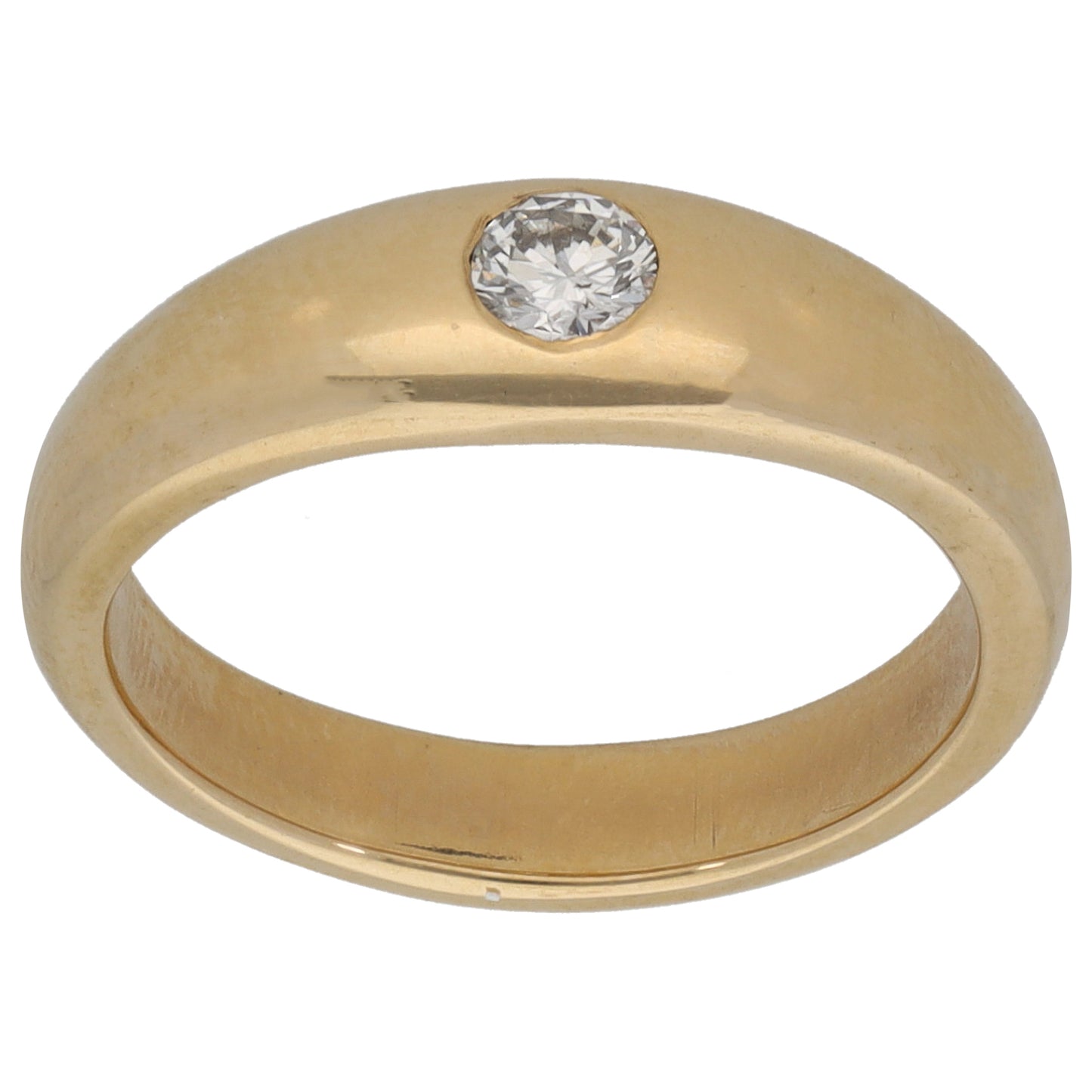 9ct Gold 0.15ct Diamond Solitaire Ring Size K