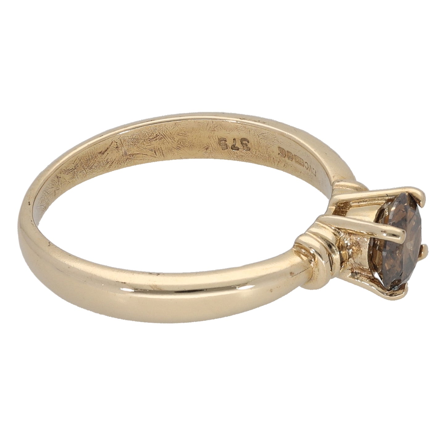 9ct Gold 0.45ct Diamond Solitaire Ring Size K