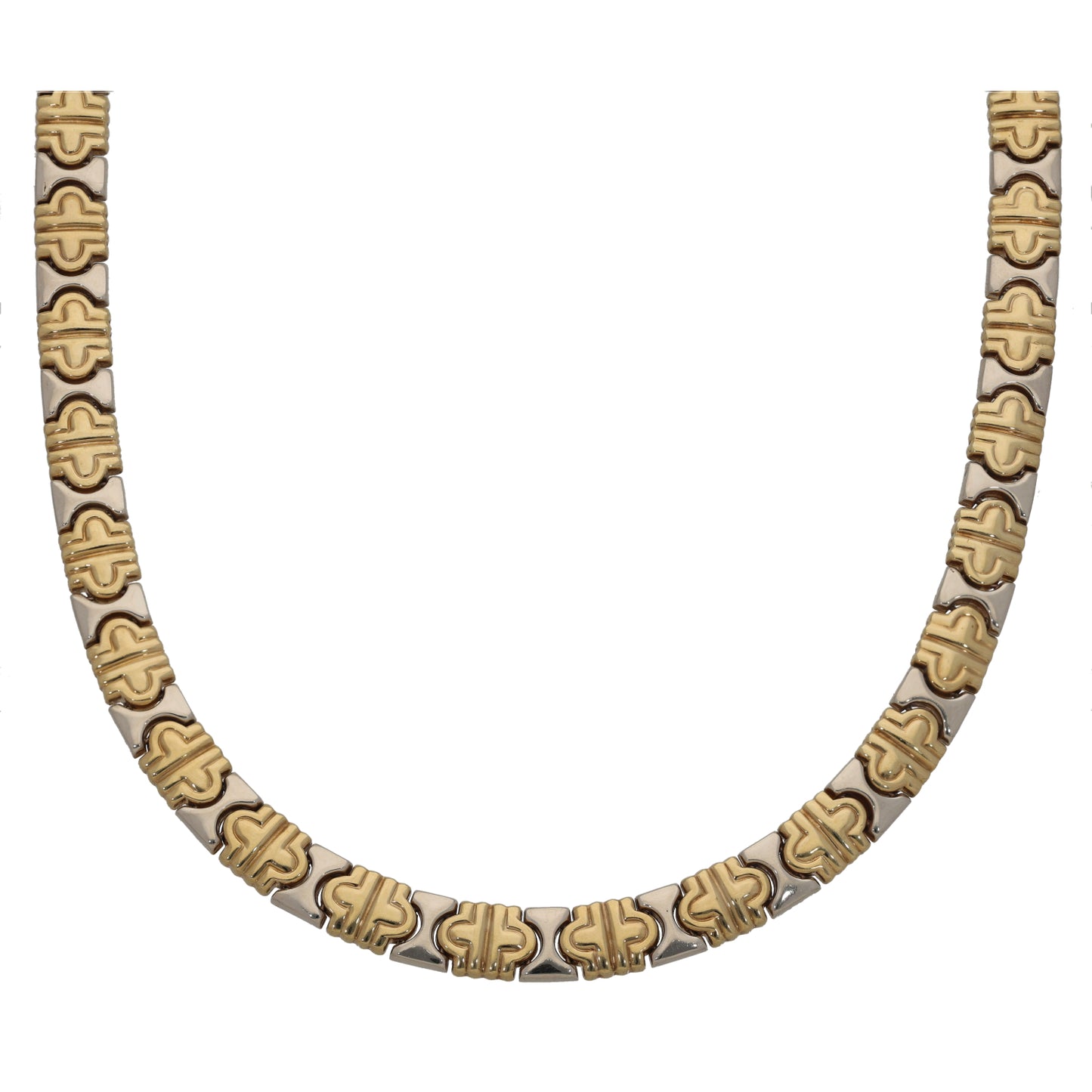 9ct Bicolour Gold Fancy Necklace 16"
