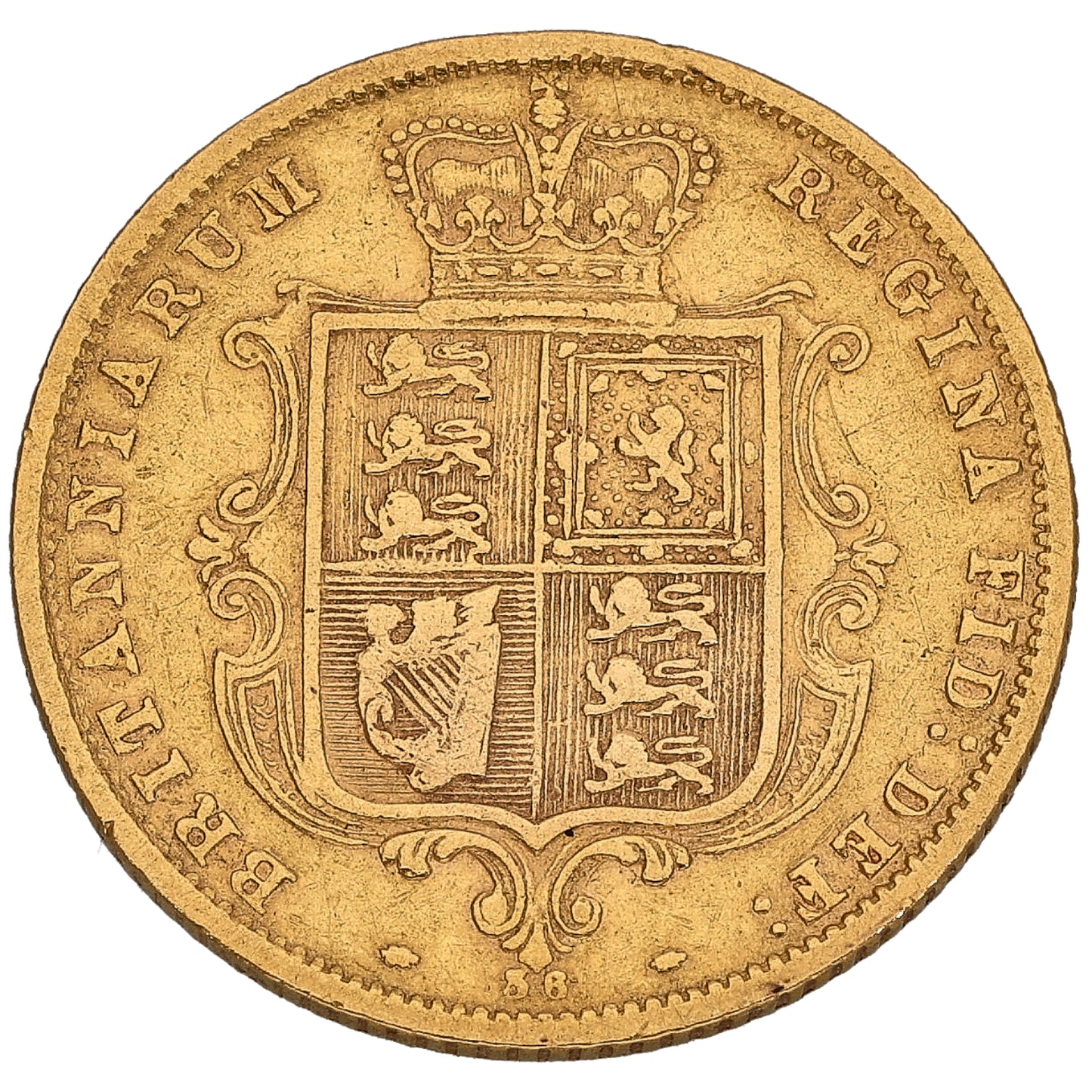 22ct Gold Queen Victoria Half Sovereign Coin 1876
