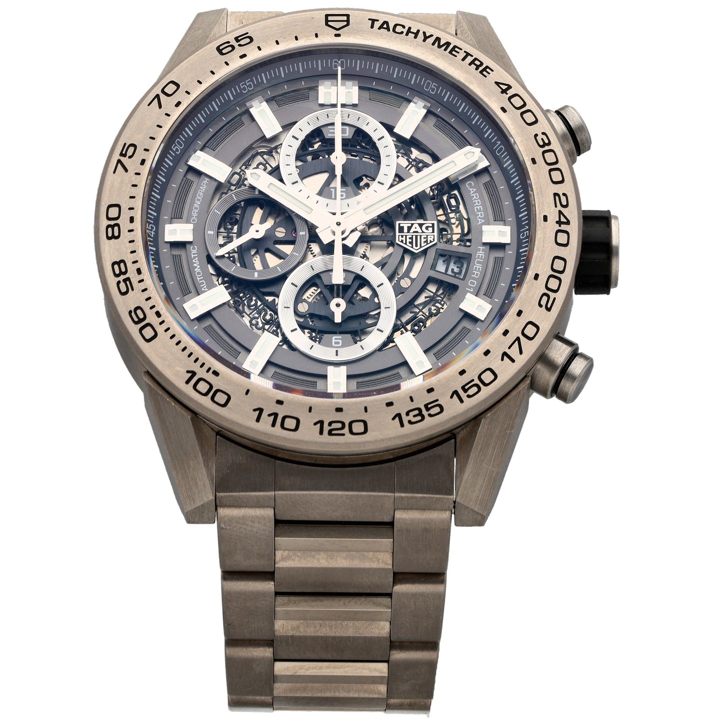 Tag Heuer Carrera CAR2A8A 45mm Titanium Watch