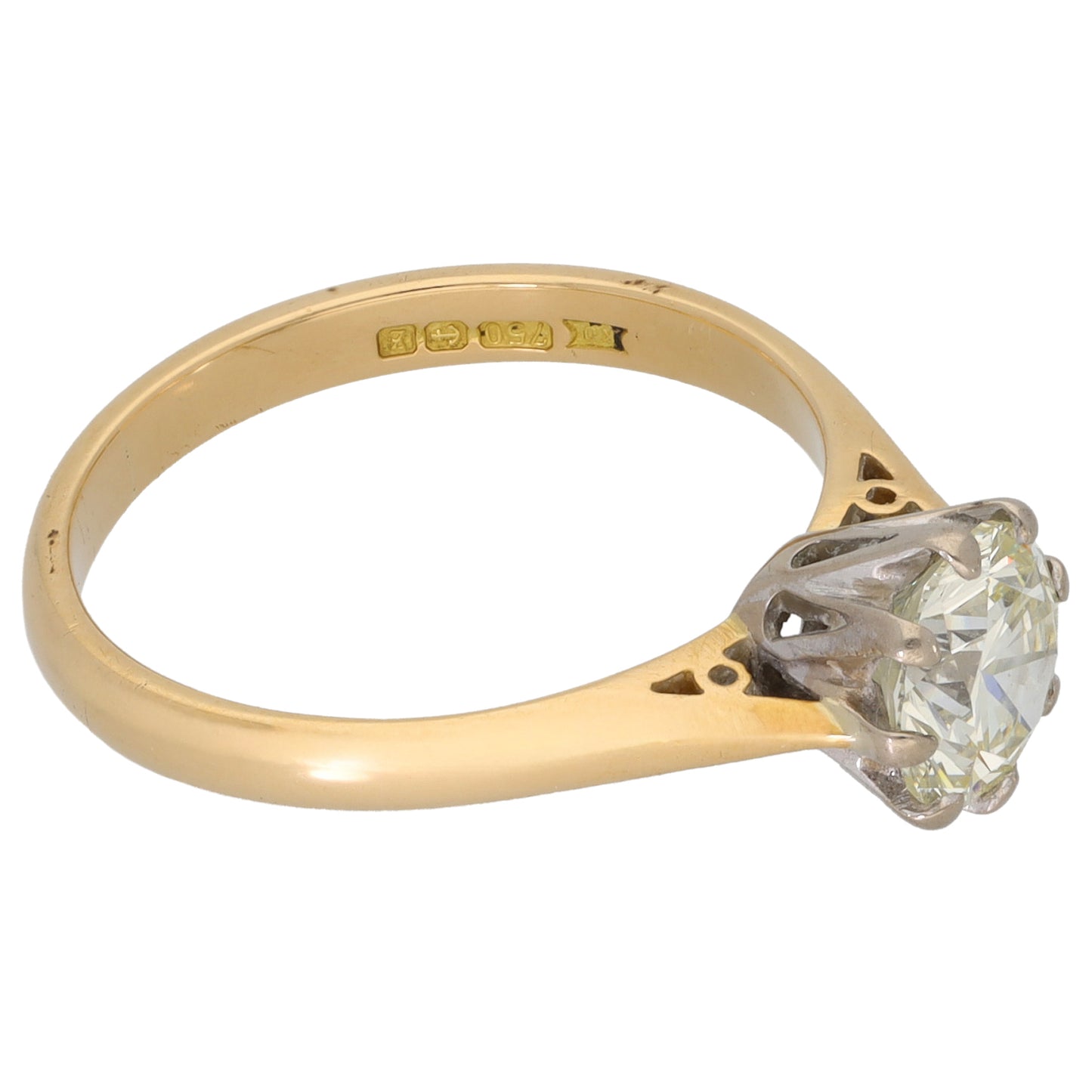 18ct Gold 1.20ct Diamond Solitaire Ring Size N