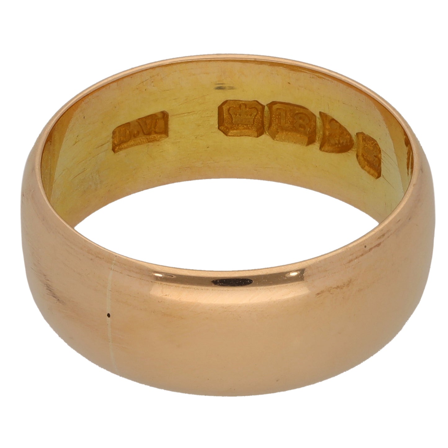 18ct Gold Plain Wedding Ring Size N
