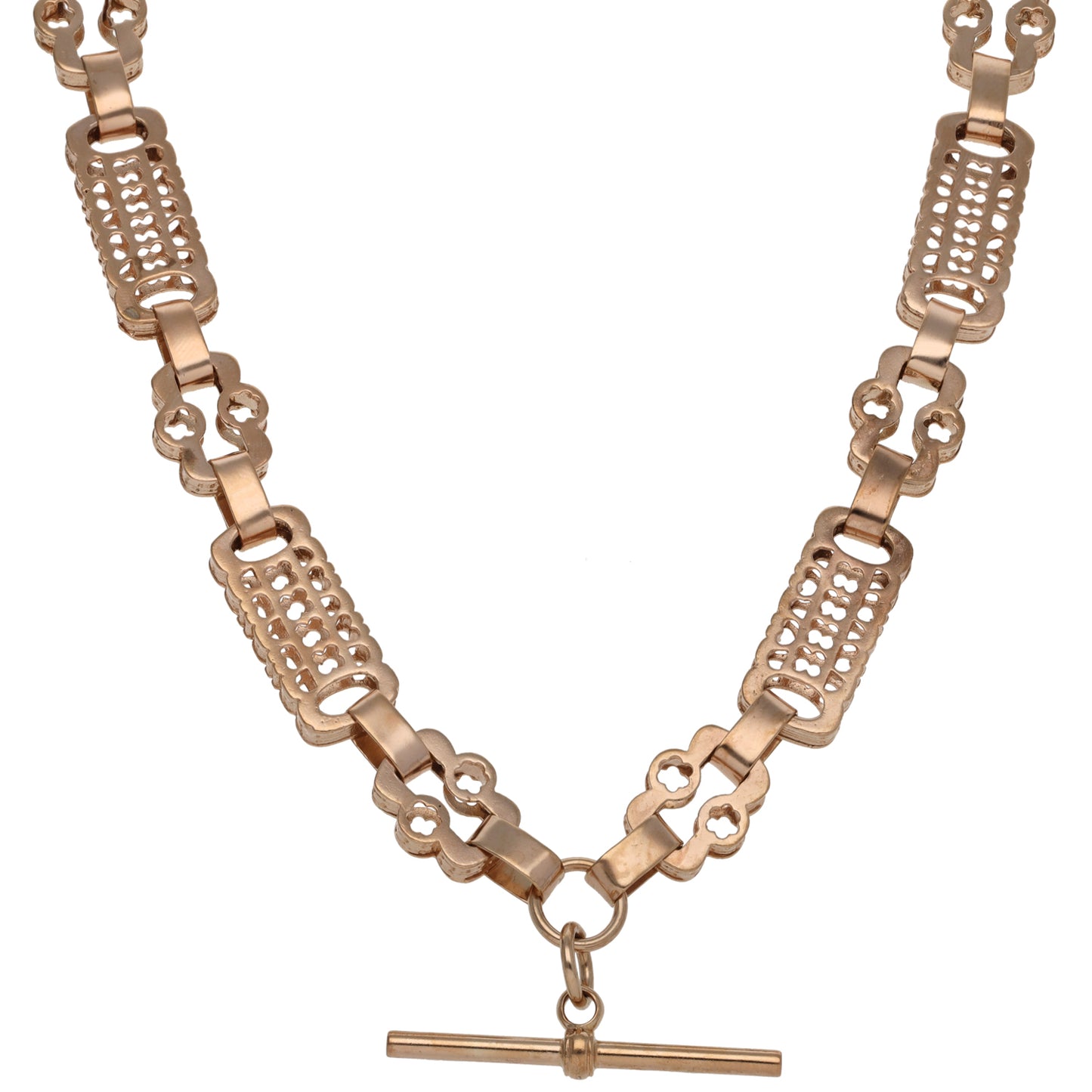 9ct Rose Gold Necklace & Bracelet Jewellery Set