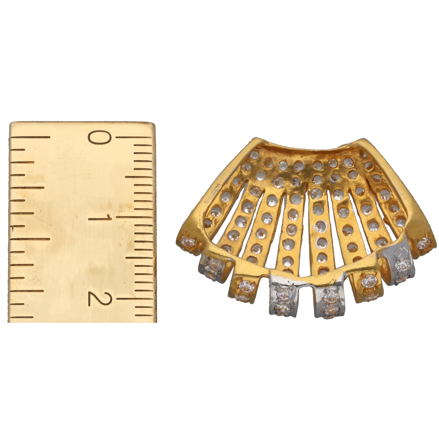 18ct Gold Cubic Zirconia Dress/Cocktail Pendant
