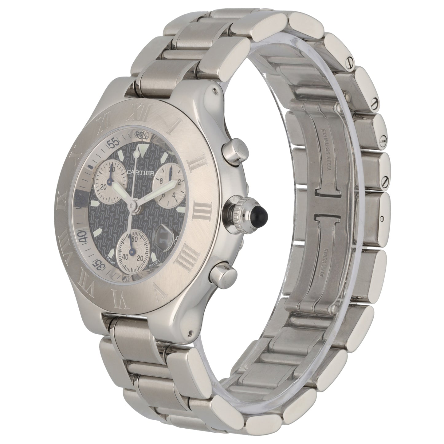 Cartier Chronoscaph 2424 38mm Stainless Steel Watch