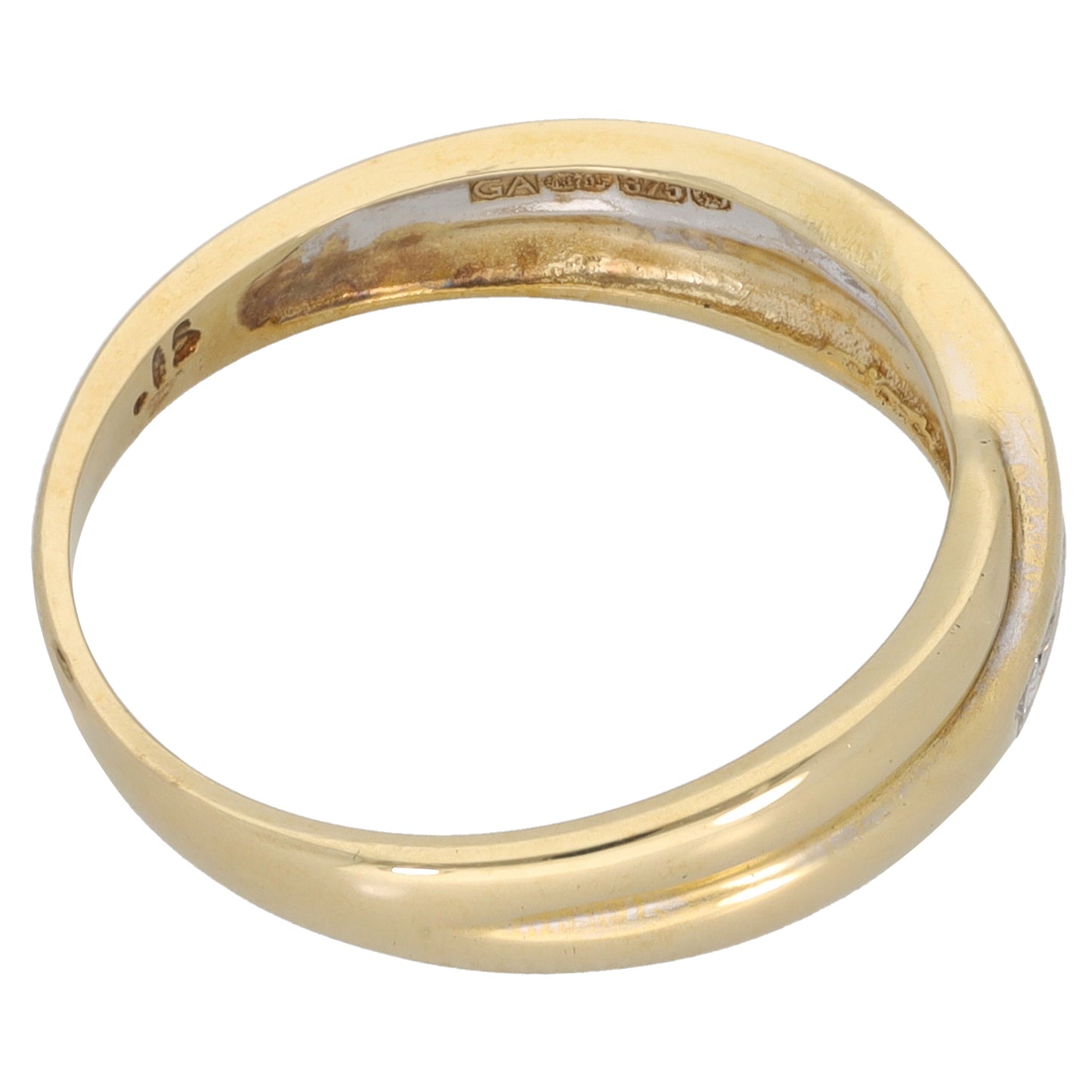 9ct Gold 0.15ct Diamond Half Eternity Ring Size N