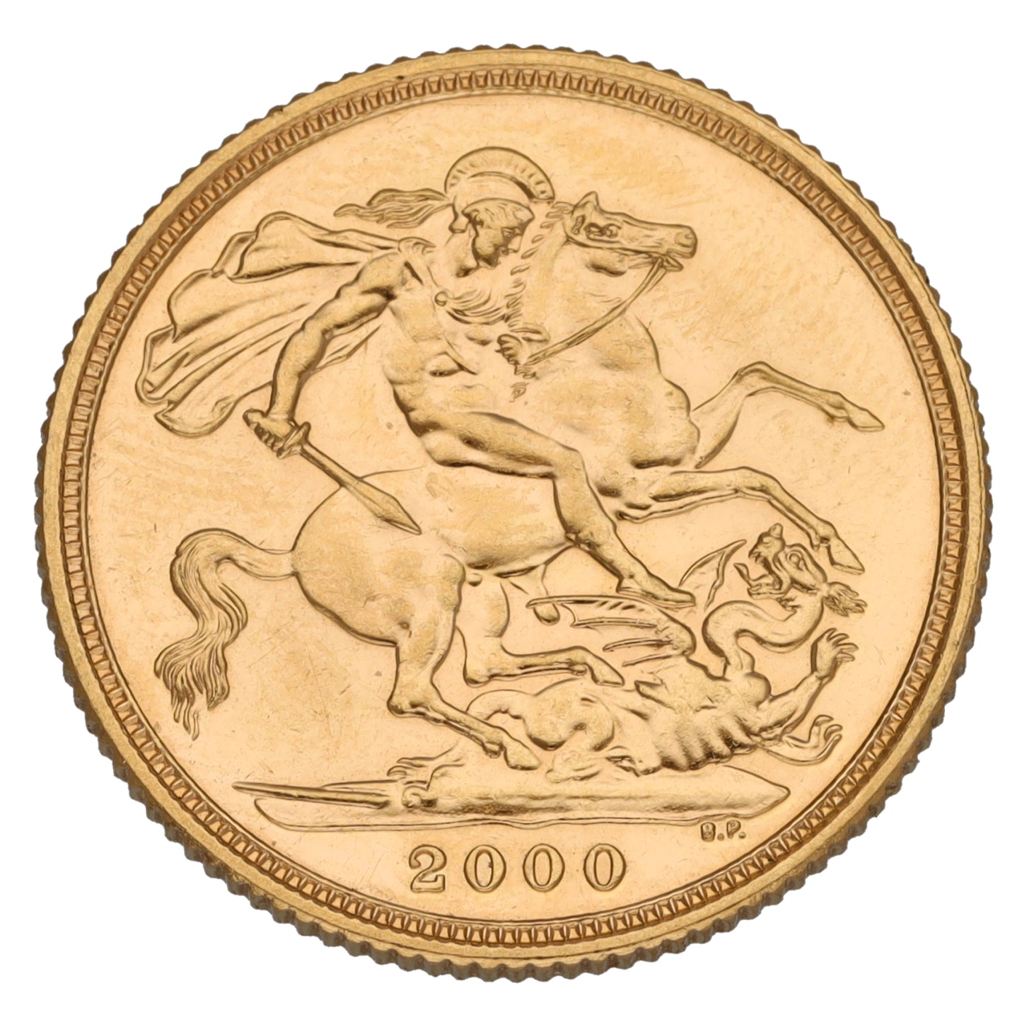 22ct Gold Queen Elizabeth II Full Sovereign Coin 2000