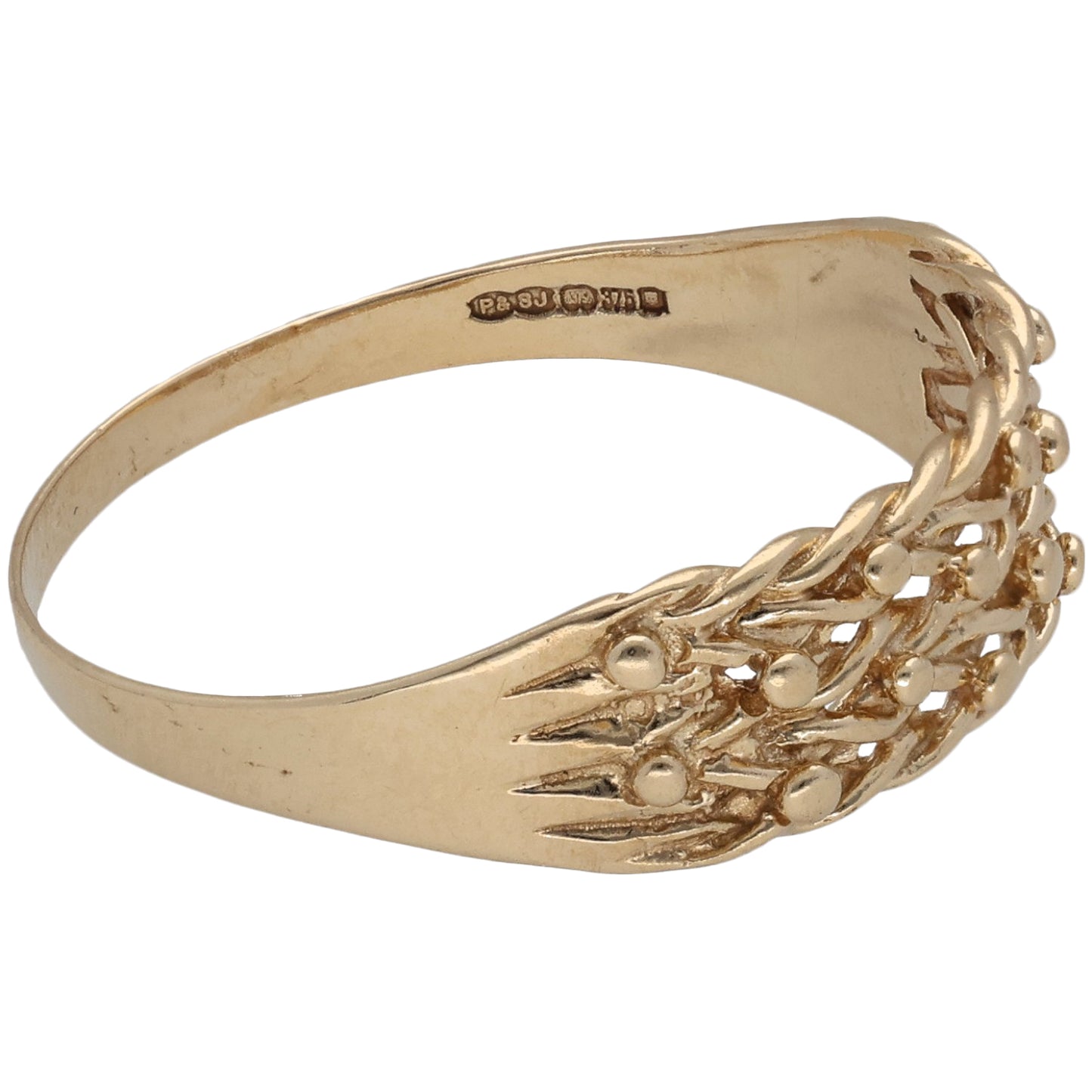 9ct Gold Keeper Ring Size W
