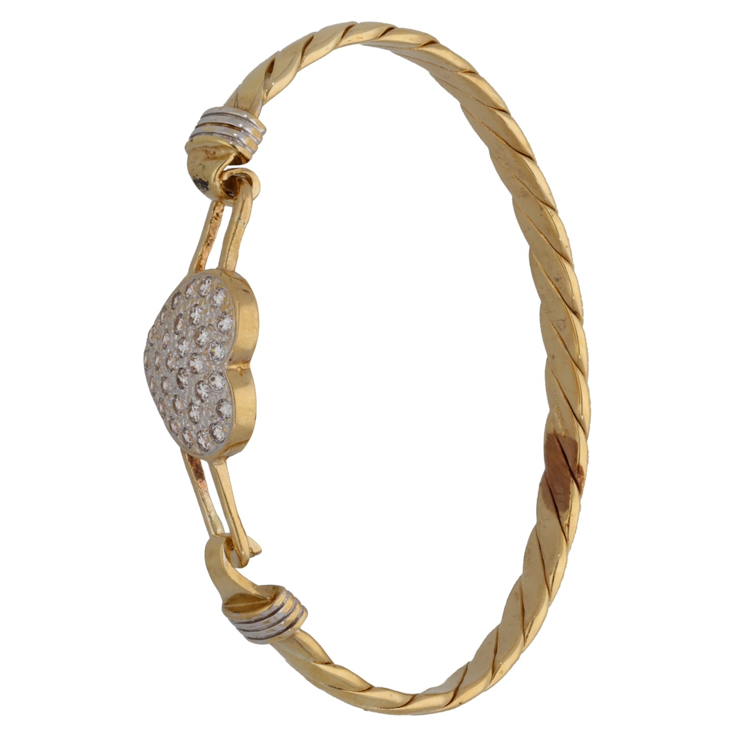 9ct Gold Cubic Zirconia Alternative Bangle