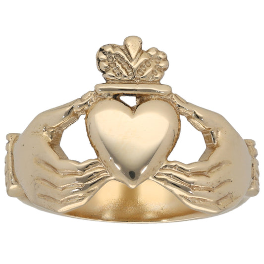 9ct Gold Claddagh Ring Size X