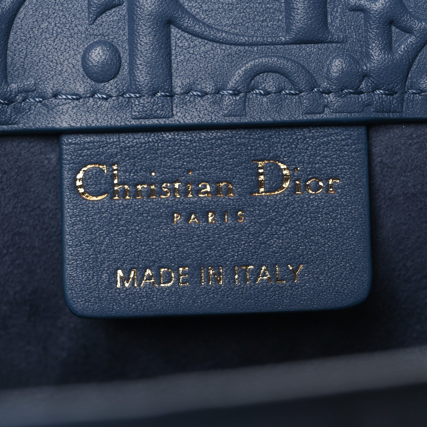 Christian Dior Book Tote Oblique Calfskin Leather Bag - Blue