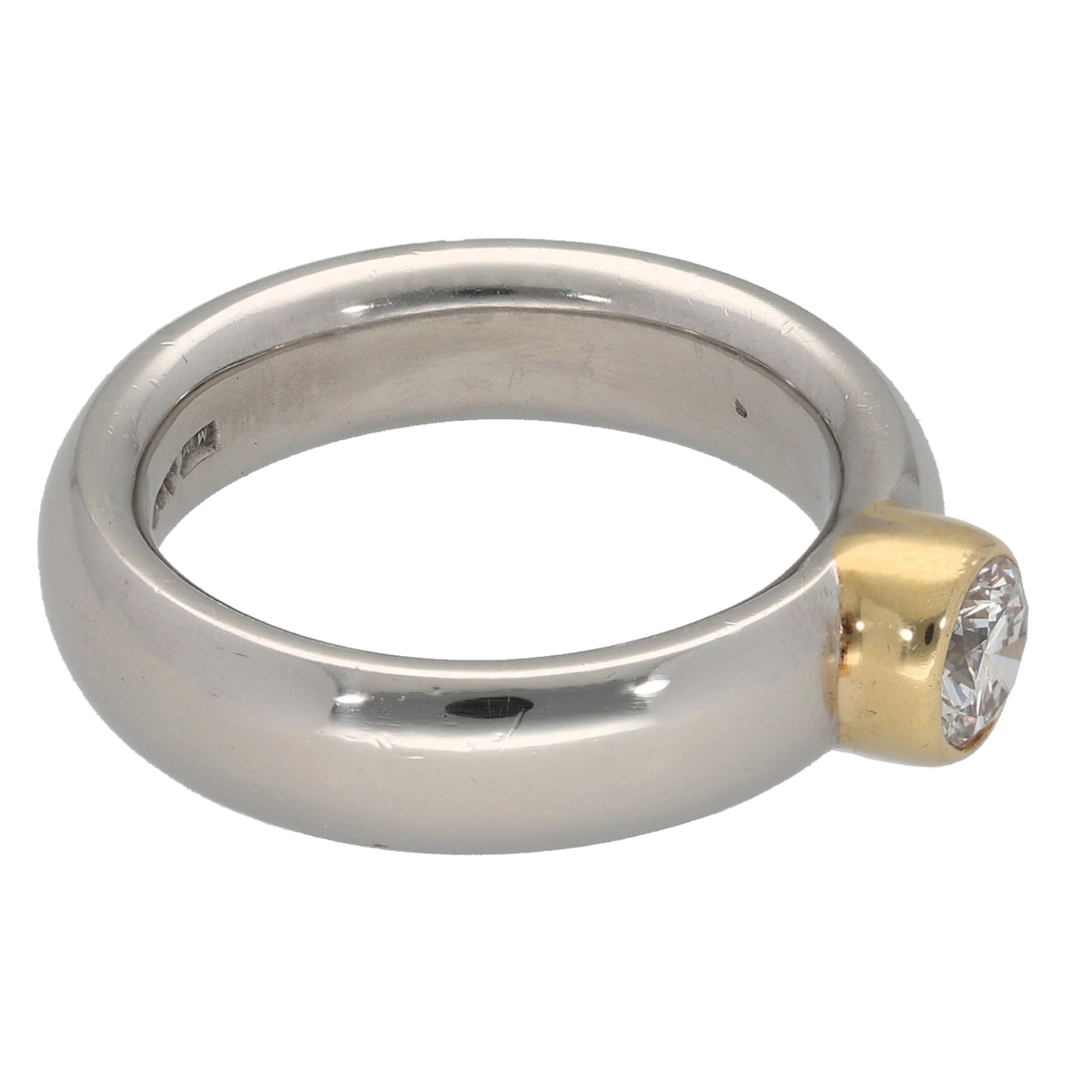 Platinum 0.33ct Diamond Solitaire Ring Size K
