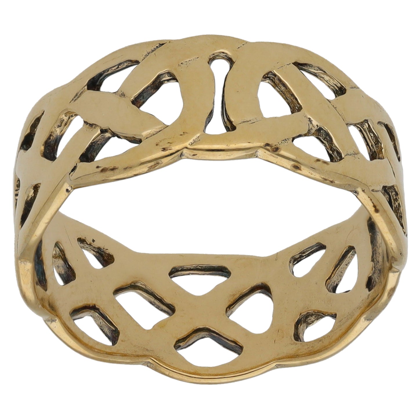 9ct Gold Patterned Wedding Ring Size L