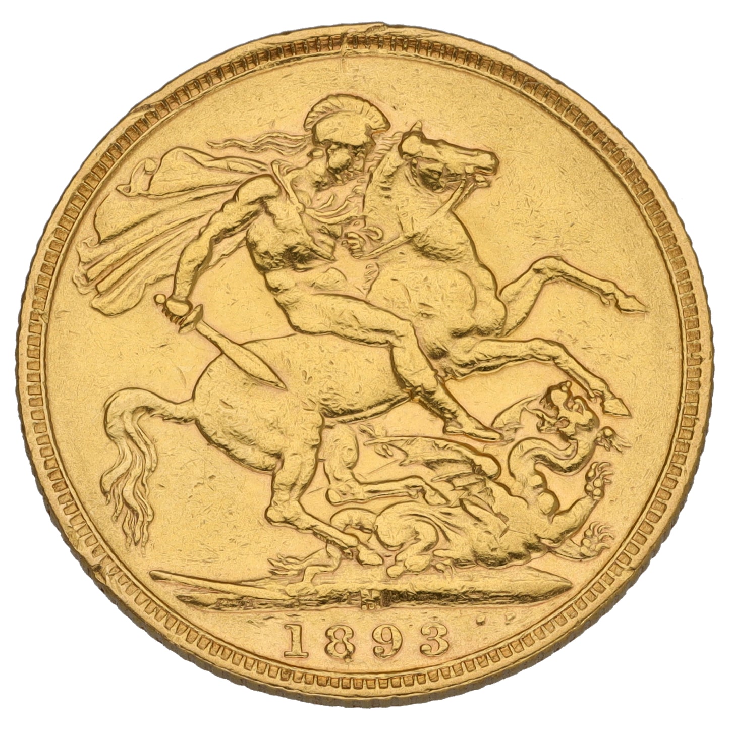 22ct Gold Queen Victoria Full Sovereign Coin 1893