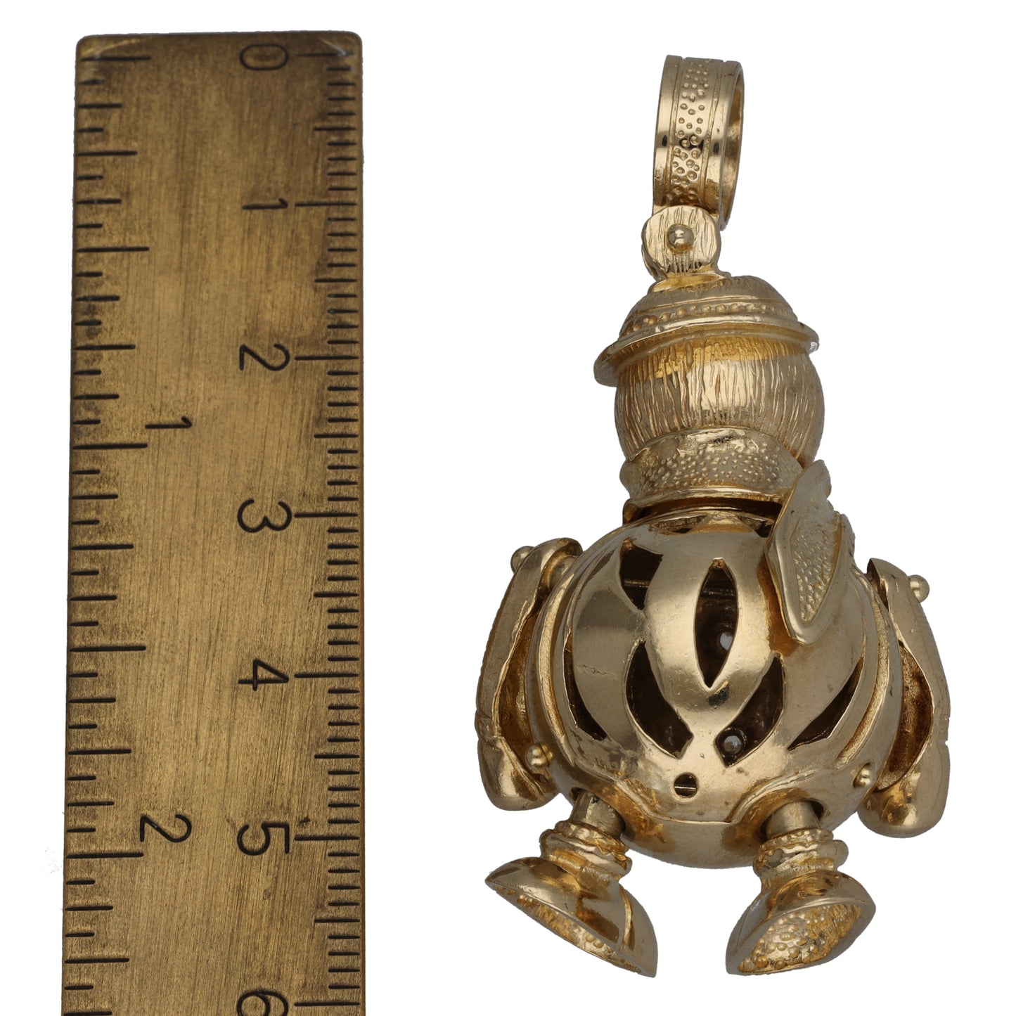 9ct Gold Cubic Zirconia Snowman Pendant