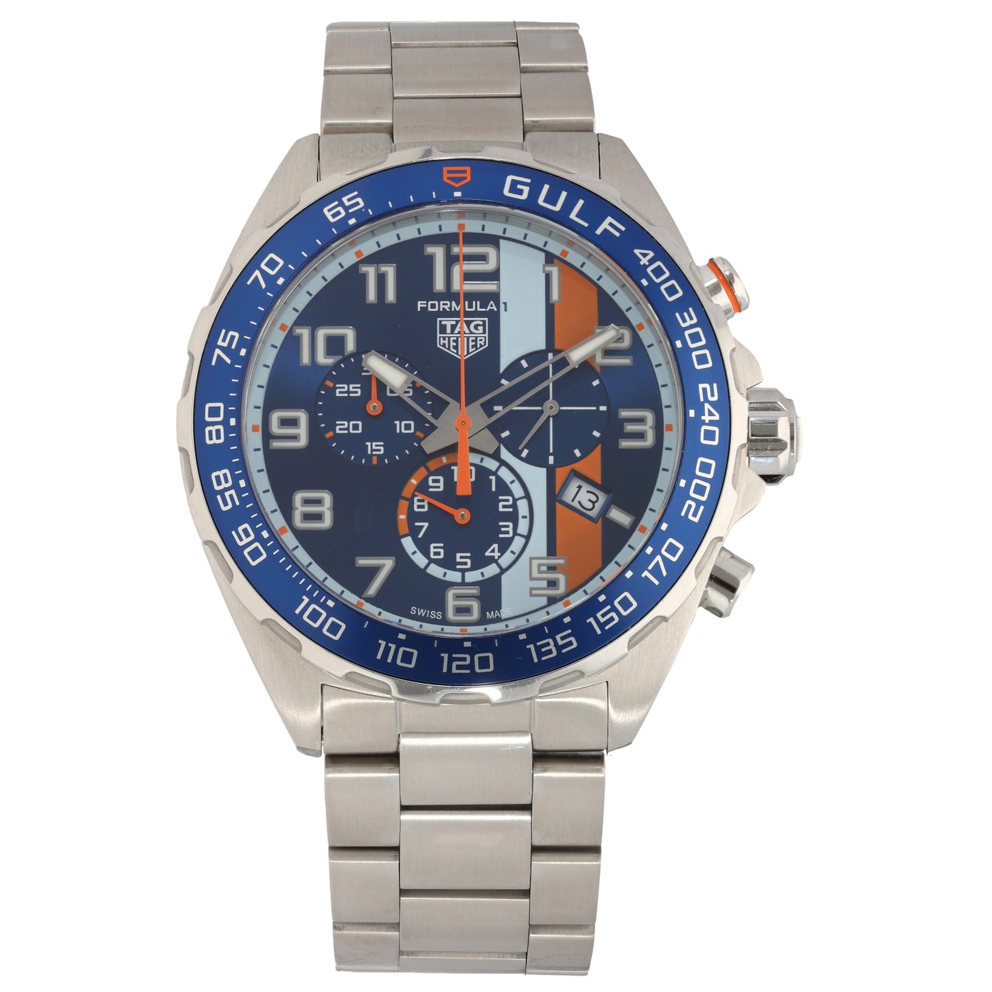 Tag Heuer Formula 1 Gulf CAZ101AT 43mm Stainless Steel Watch