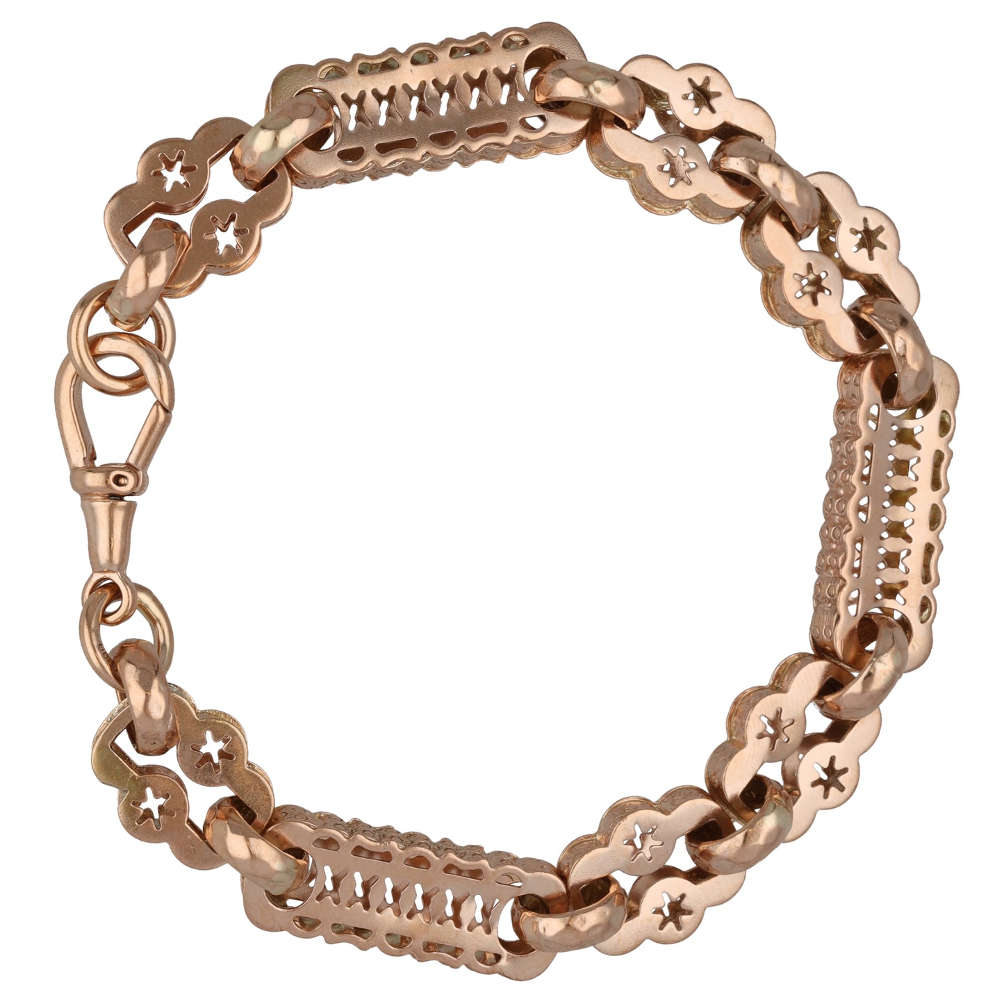 9ct Rose Gold Necklace & Bracelet Jewellery Set