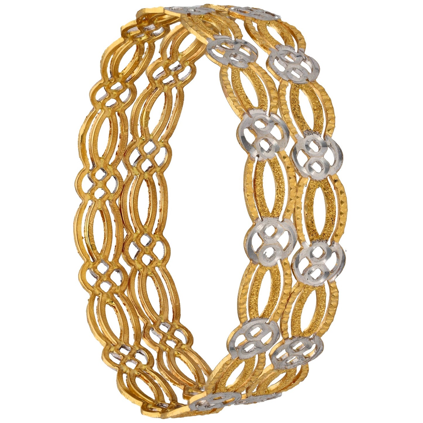 22ct Bicolour Gold Set of Bangles