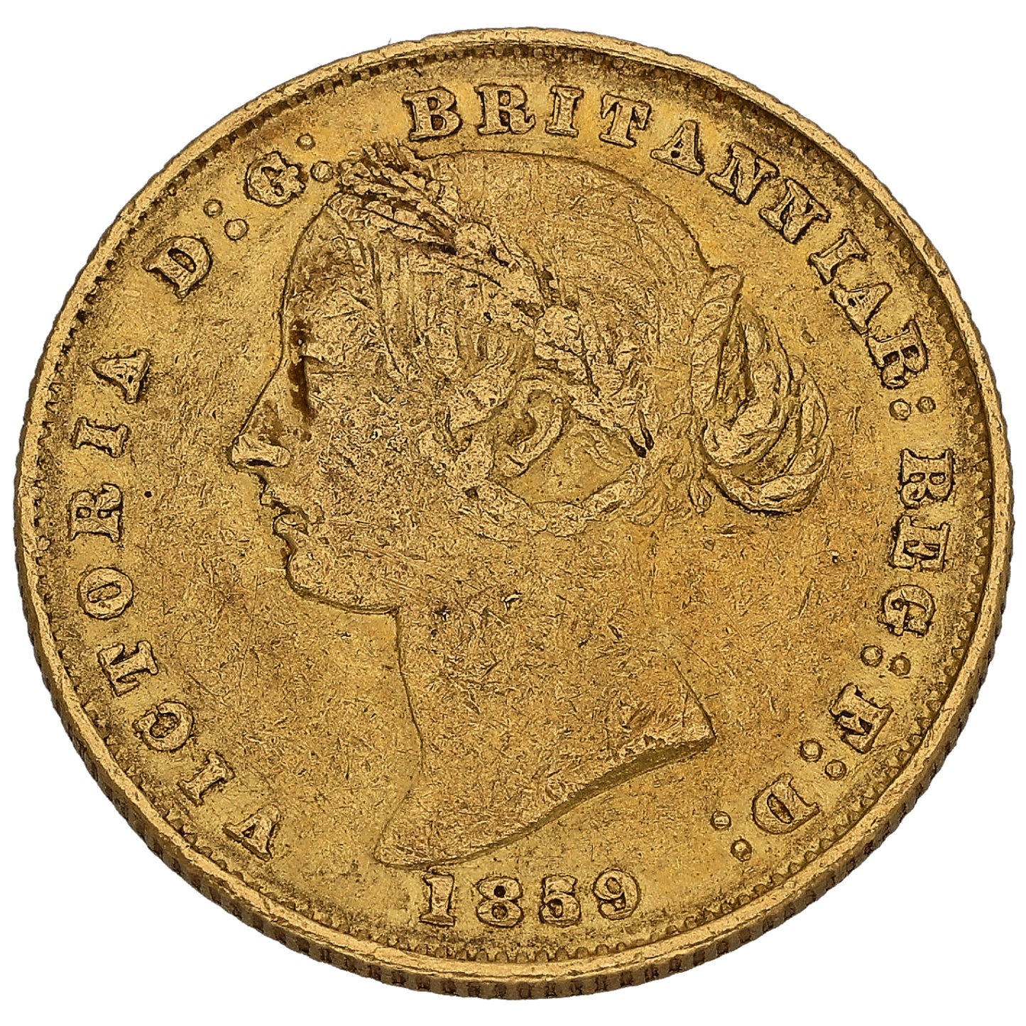 22ct Gold Australia Queen Victoria Full Sovereign Coin 1859