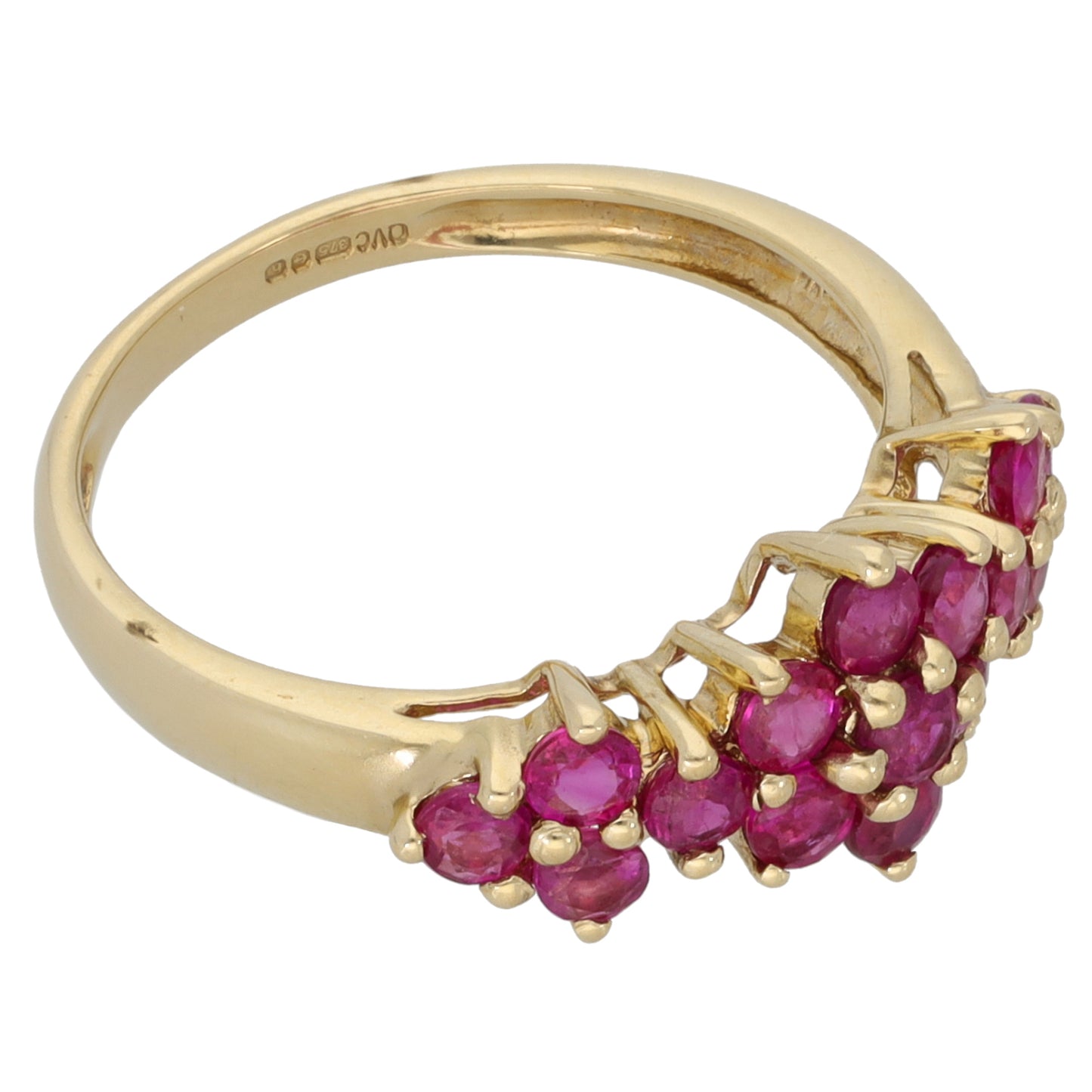 9ct Gold Ruby Dress/Cocktail Ring Size N