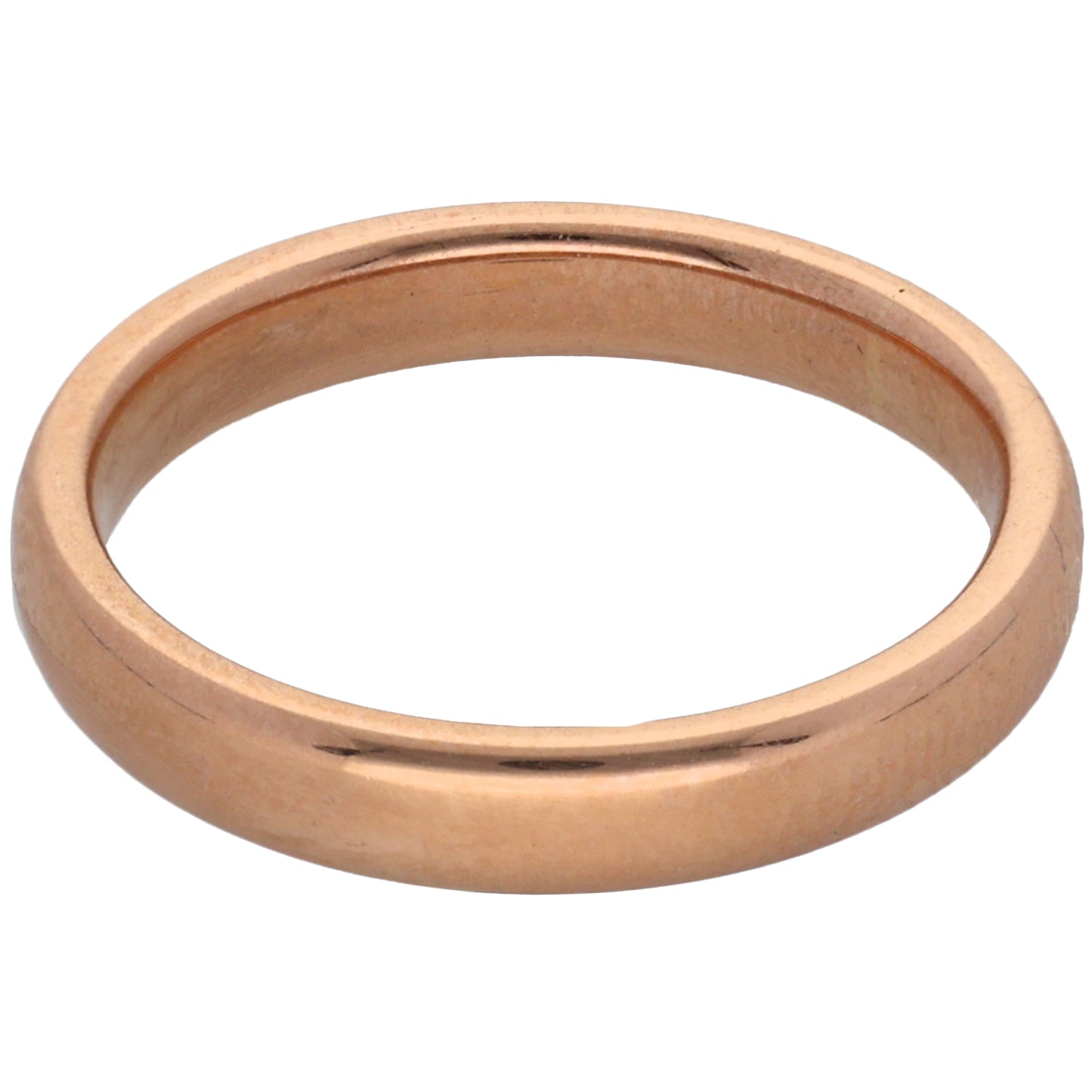 9ct Rose Gold Plain Wedding Ring Size J