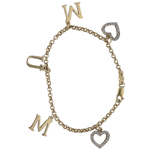 9ct Gold Cubic Zirconia Mum Bracelet