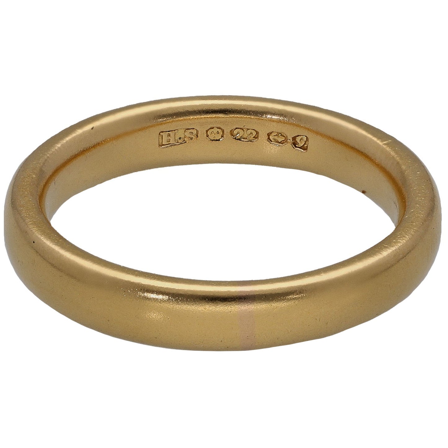 22ct Gold Plain Wedding Ring Size K