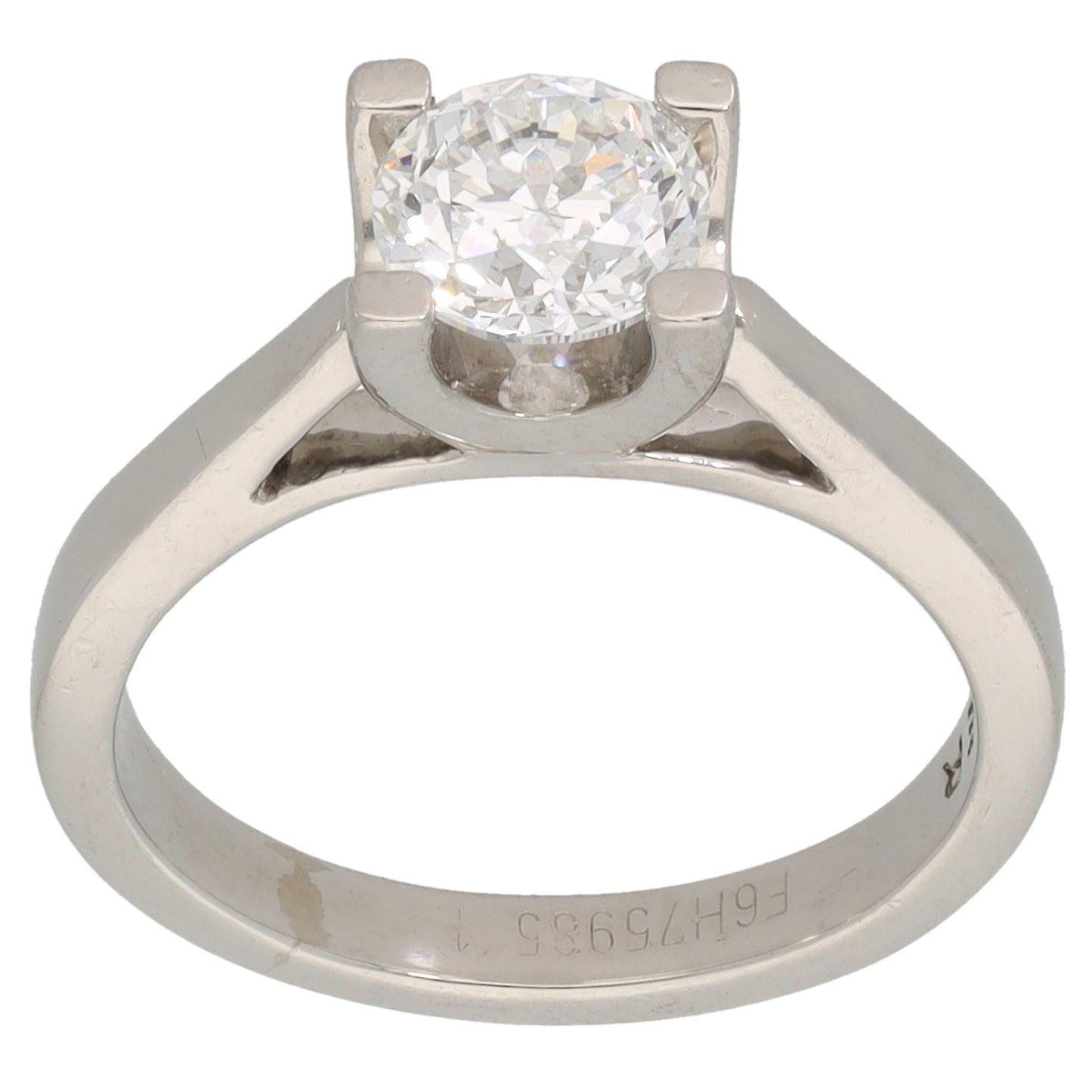 Platinum 1.00ct Diamond Solitaire Ring Size K