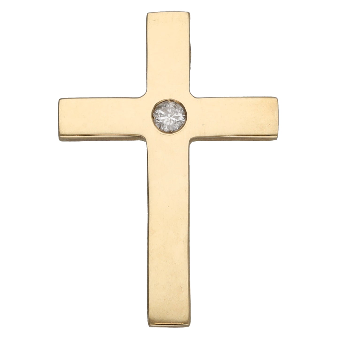 9ct Gold 0.06ct Diamond Cross Pendant