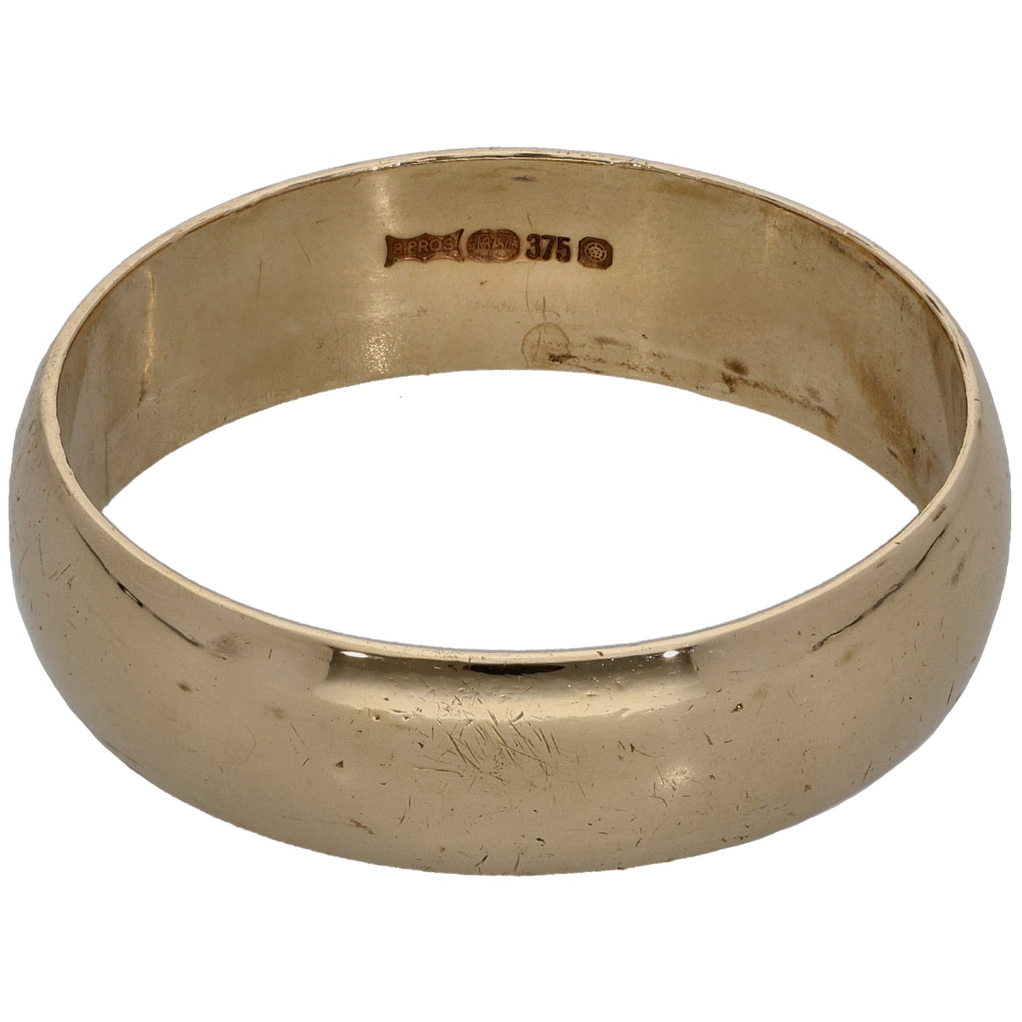 9ct Gold Plain Wedding Ring Size X