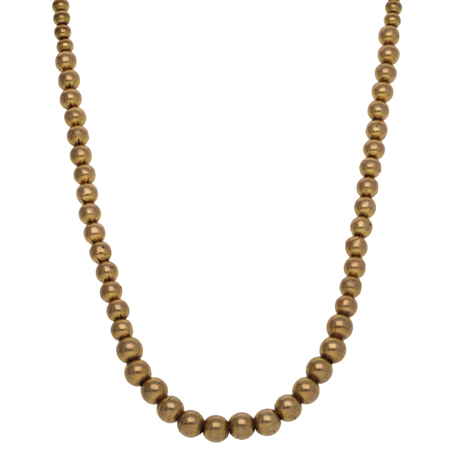 9ct Gold Bead Necklace 19"