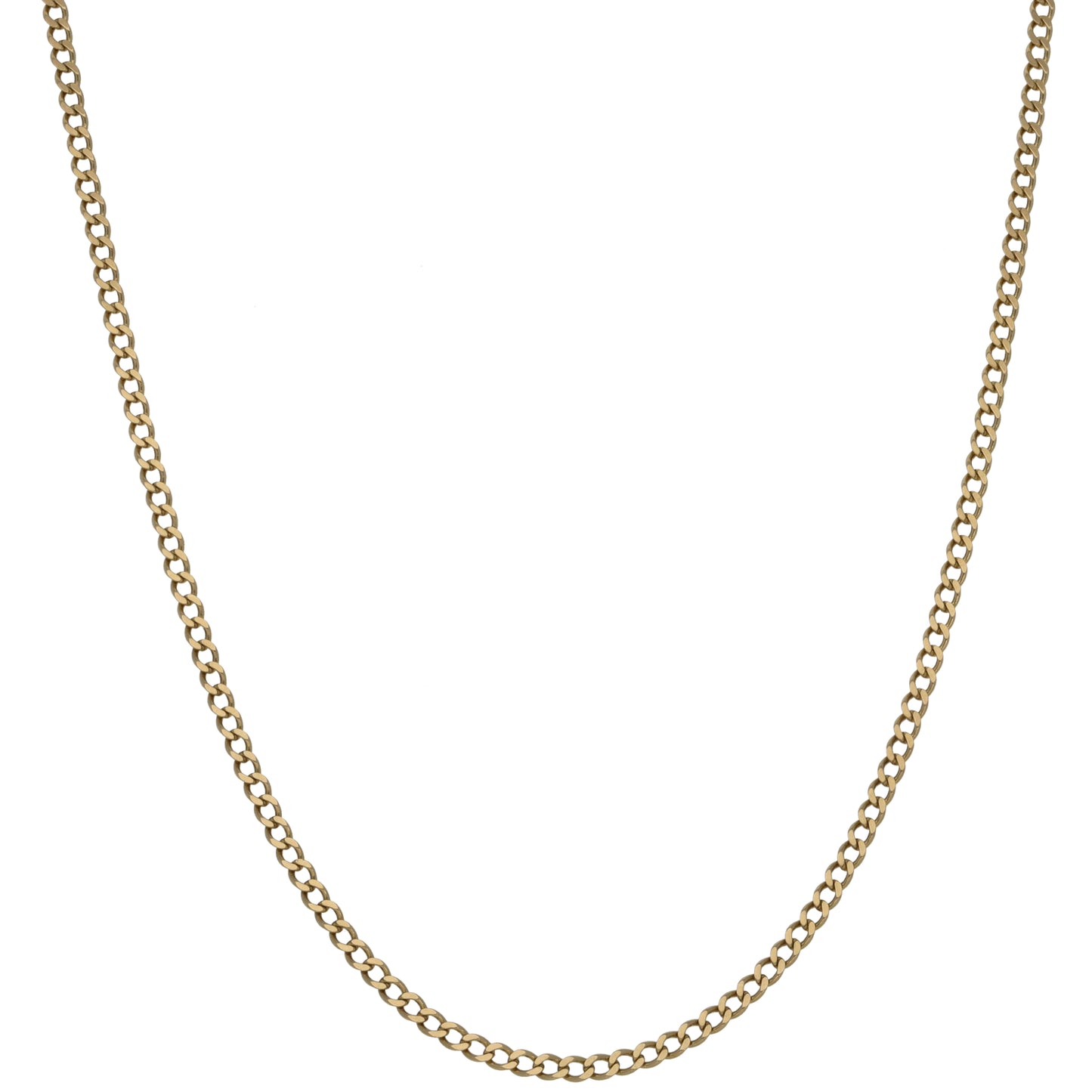 9ct Gold Curb Chain 18"