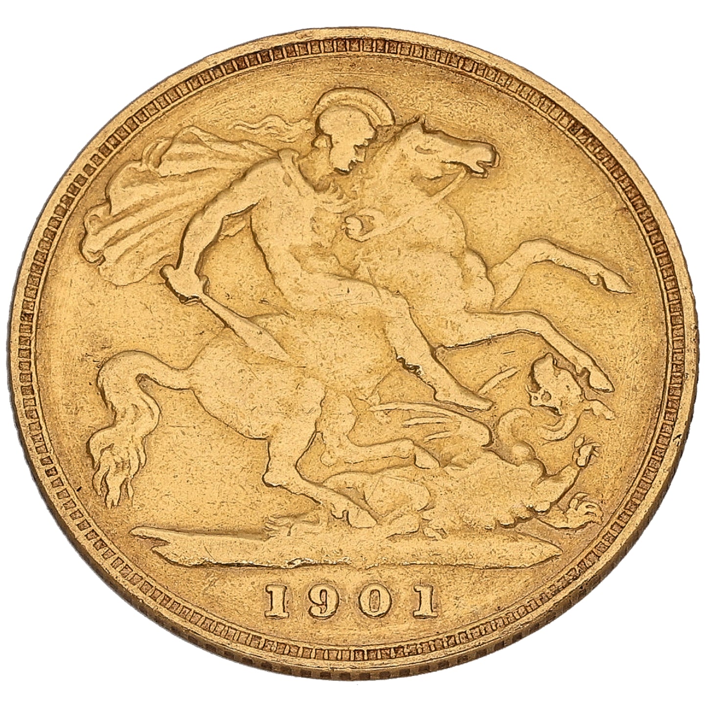22ct Gold Queen Victoria Half Sovereign Coin 1901