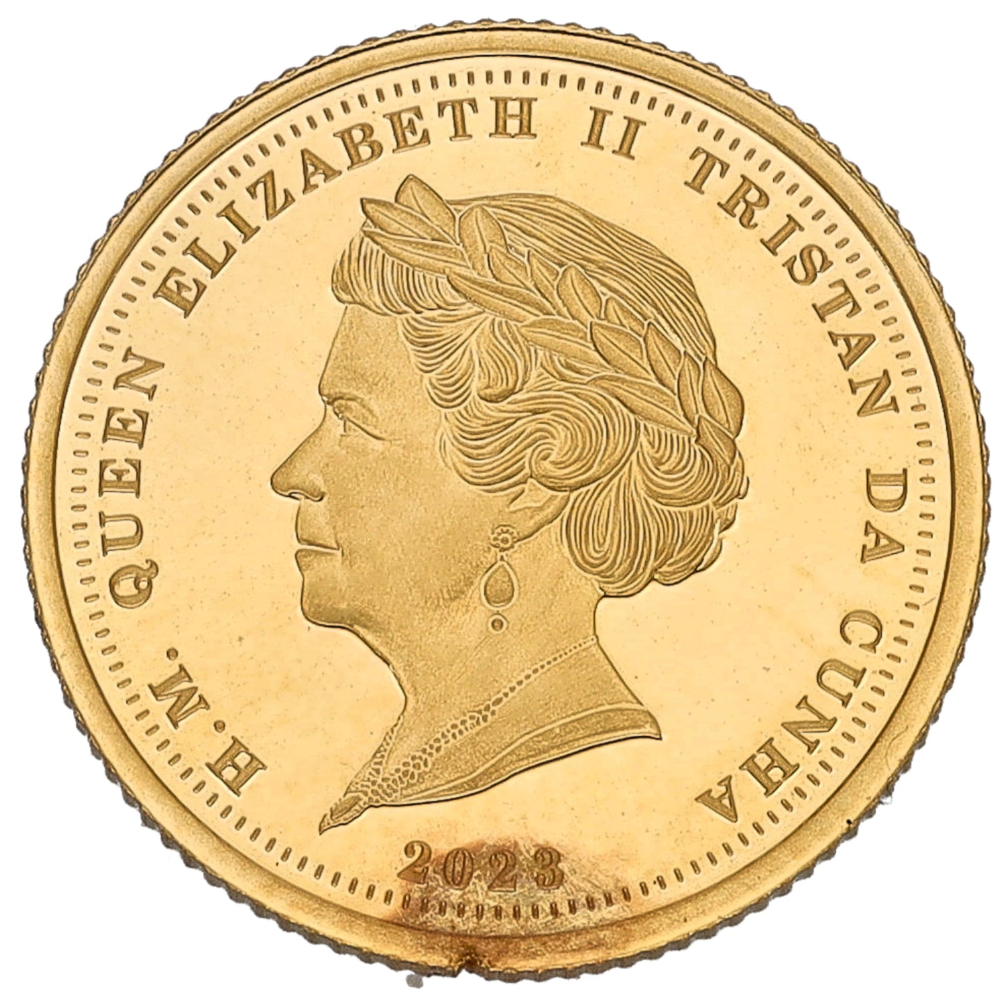 22ct Gold Queen Elizabeth II Quarter Laurel Coin 2023