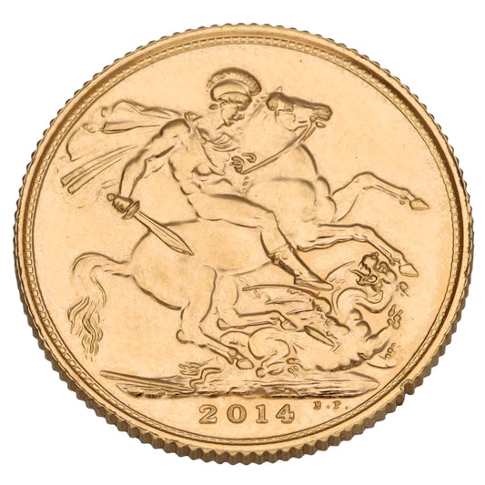 22ct Gold Queen Elizabeth II Full Sovereign Coin 2014