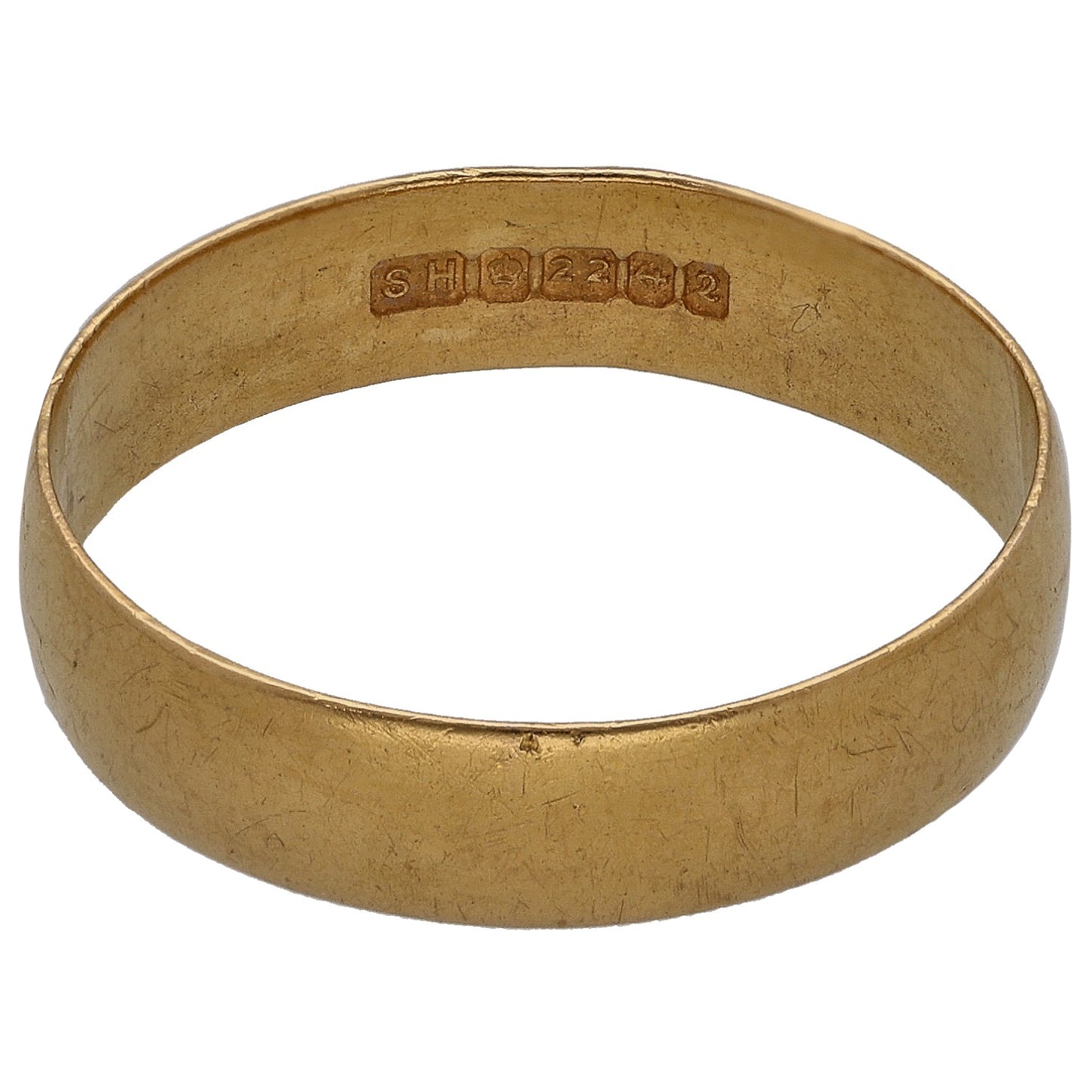 22ct Gold Plain Wedding Ring Size R