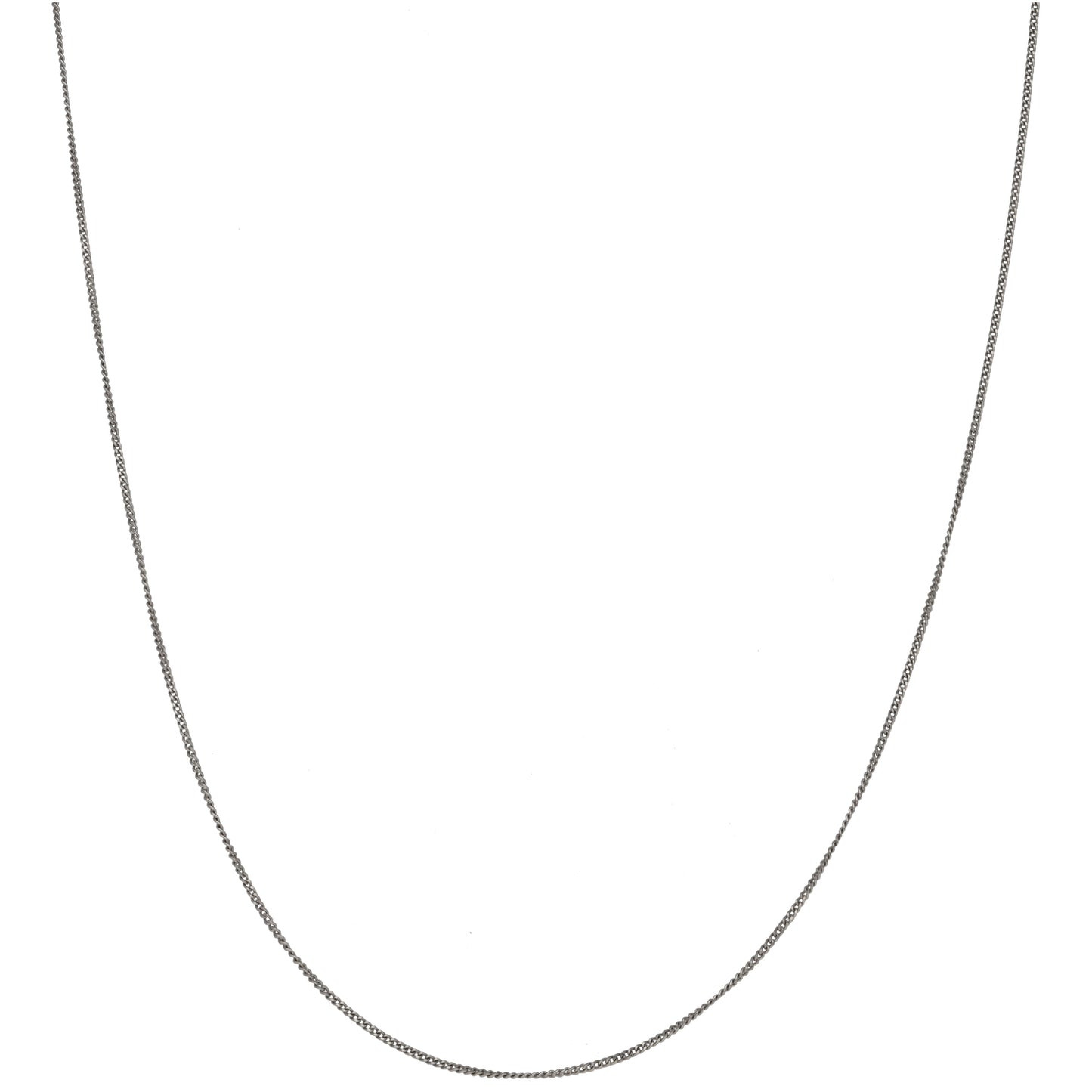 Platinum Curb Chain 18"