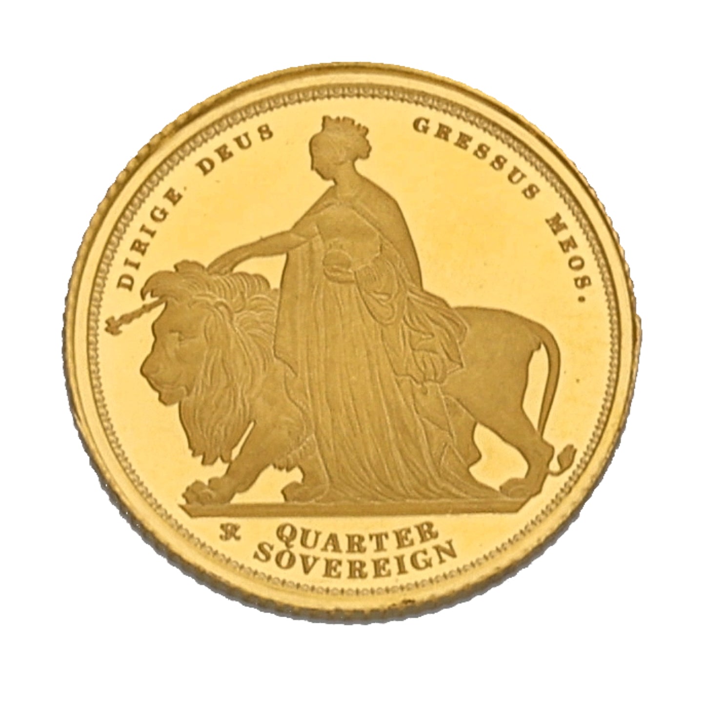 22ct Gold Queen Elizabeth II Quarter Sovereign Coin 2019