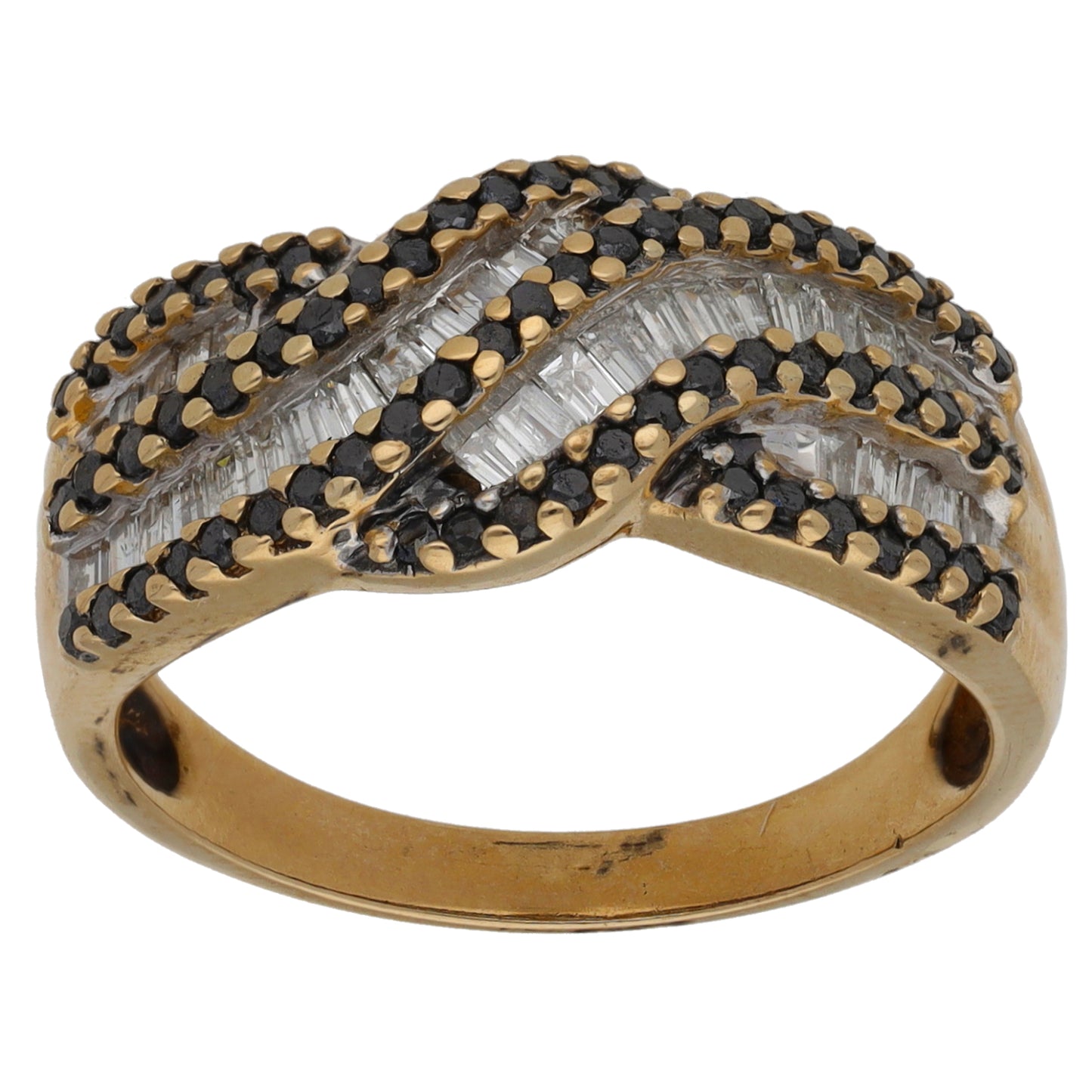 9ct Gold 0.40ct Diamond Dress/Cocktail Ring Size P