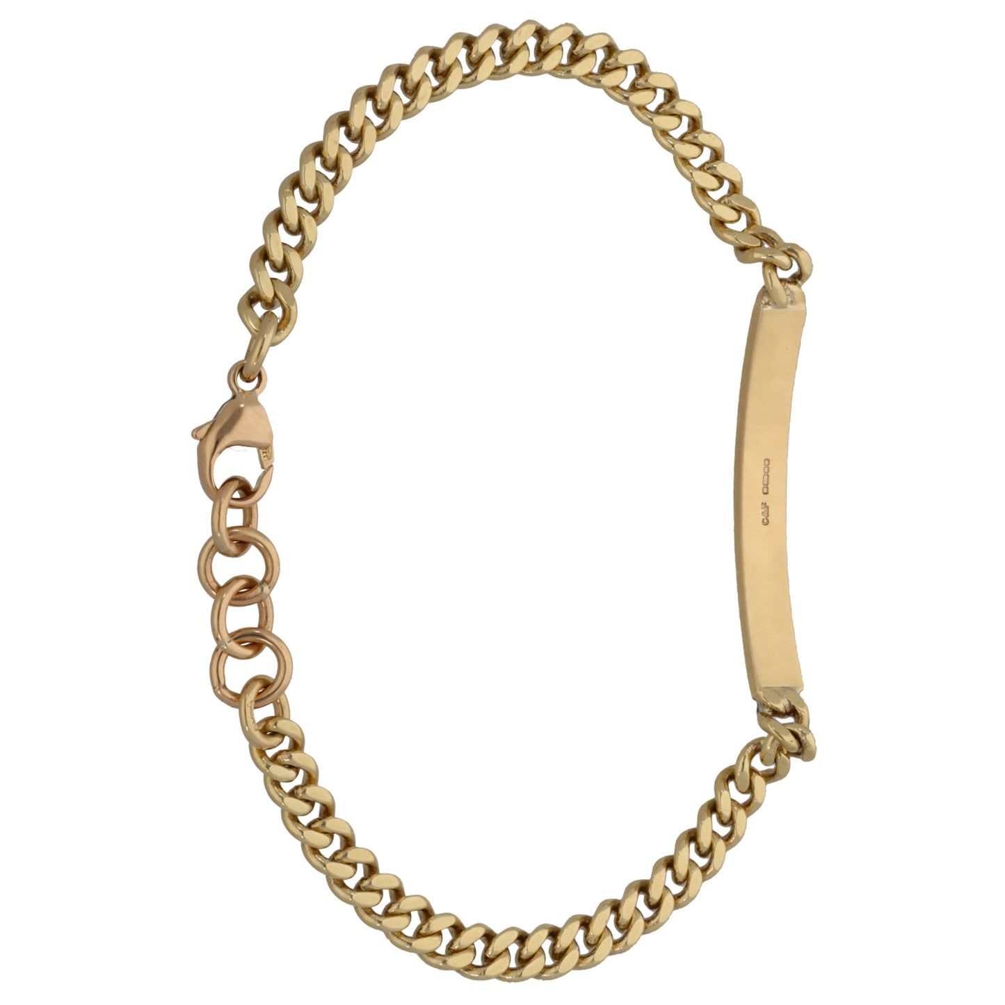 9ct Gold 0.01ct Diamond ID Bracelet