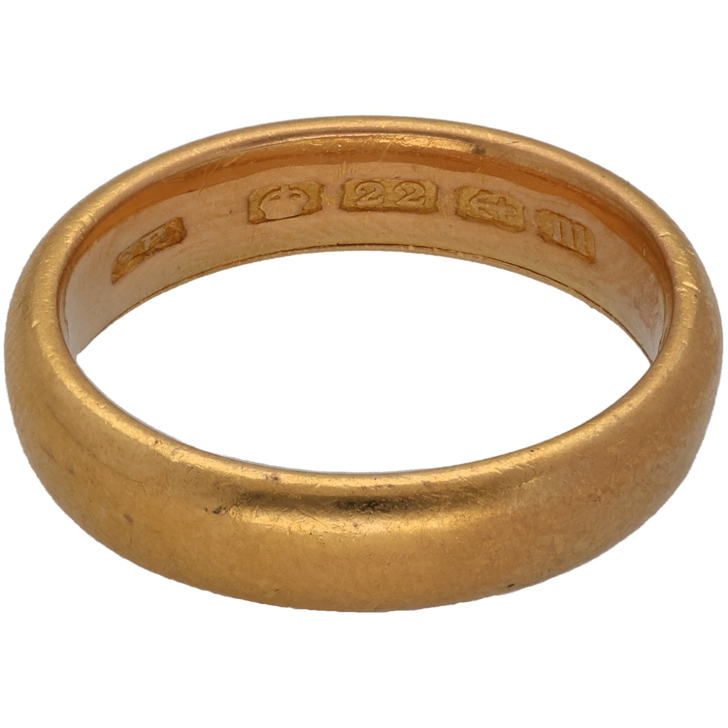 22ct Gold Plain Wedding Ring Size M
