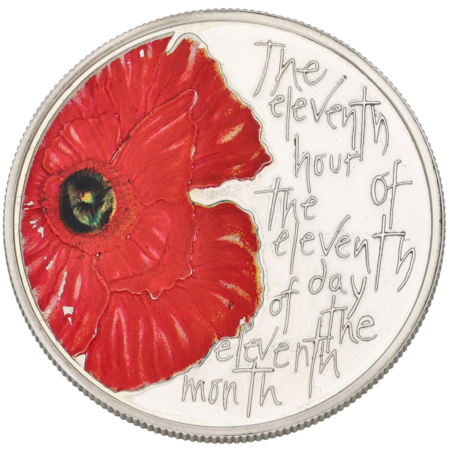Sterling Silver Remembrance Day Five Pounds Coin 2012