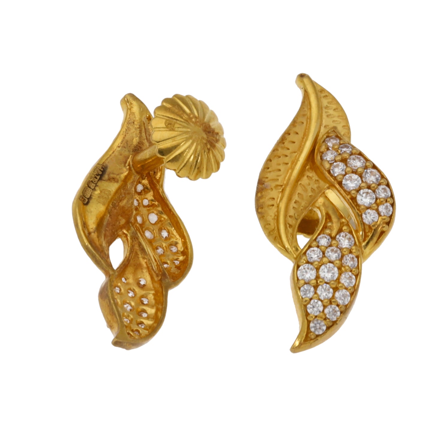 22ct Gold Cubic Zirconia Dress/Cocktail Earrings