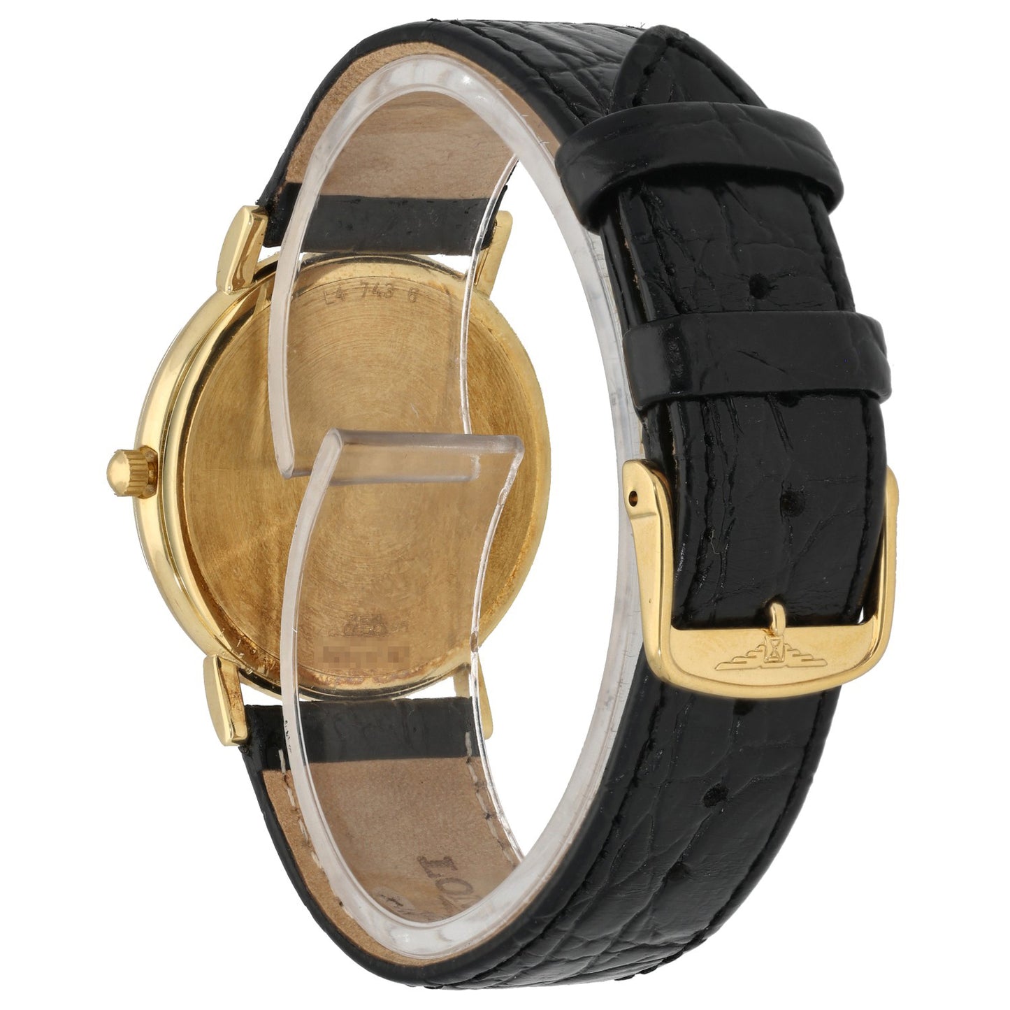 Longines Presence L4.743.6, gold case with aged leather strap